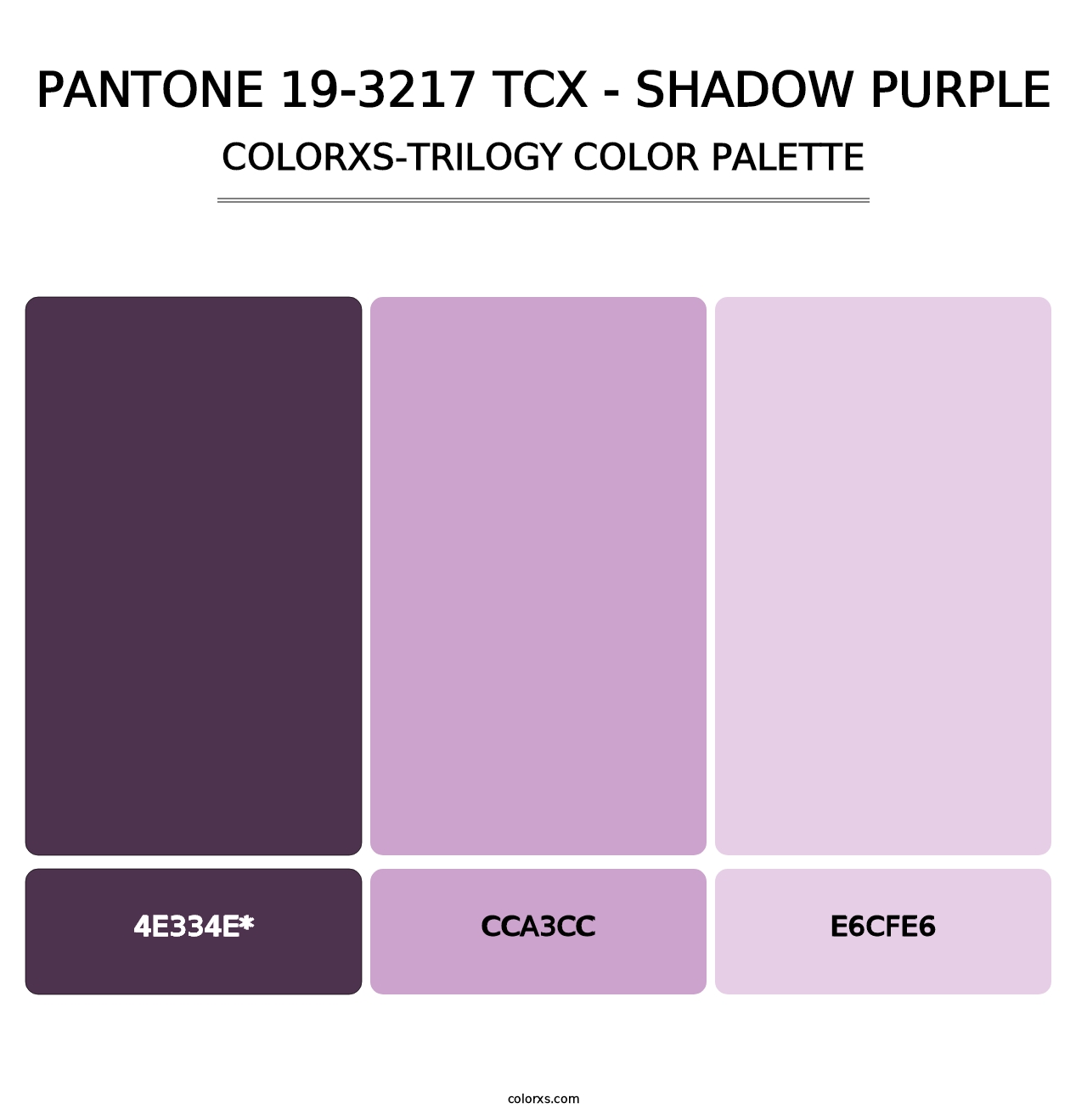 PANTONE 19-3217 TCX - Shadow Purple - Colorxs Trilogy Palette