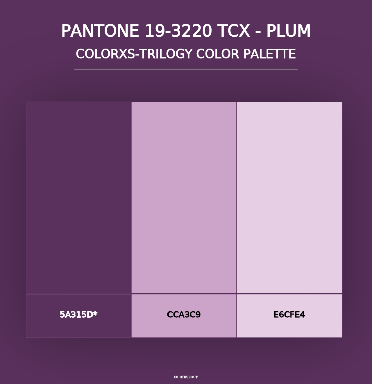 PANTONE 19-3220 TCX - Plum - Colorxs Trilogy Palette