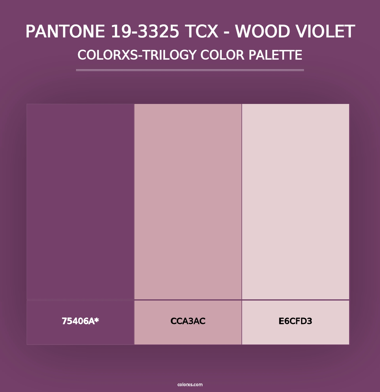 PANTONE 19-3325 TCX - Wood Violet - Colorxs Trilogy Palette