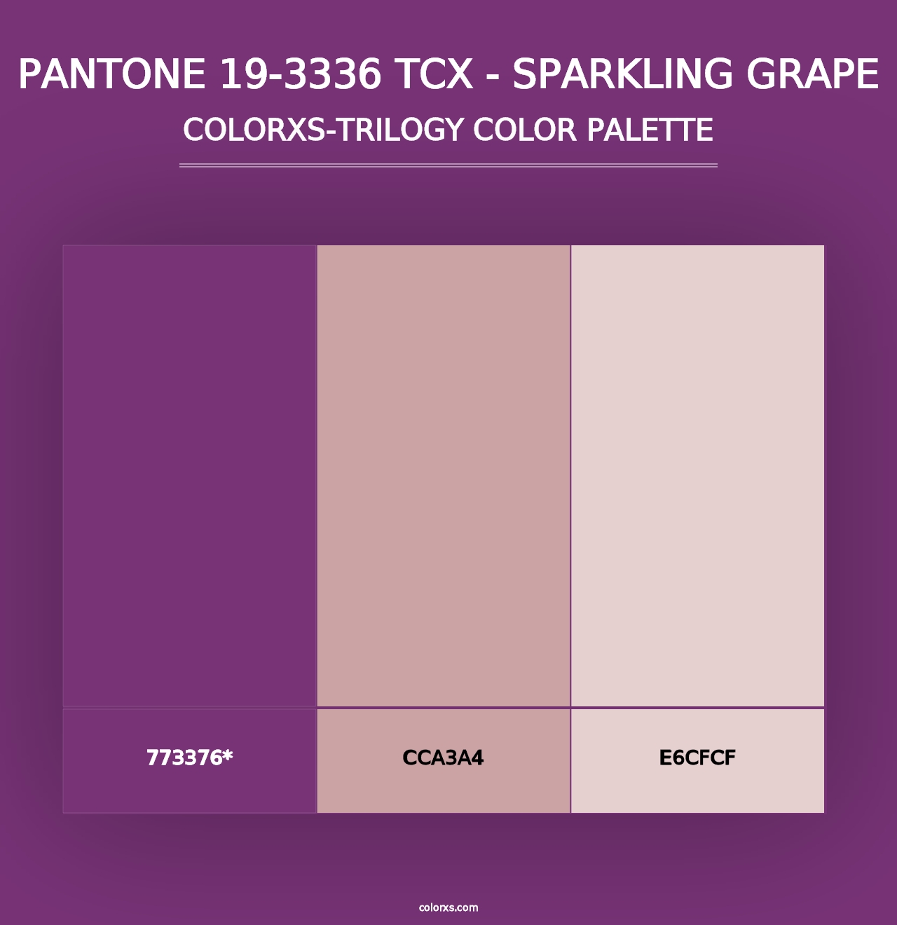 PANTONE 19-3336 TCX - Sparkling Grape - Colorxs Trilogy Palette