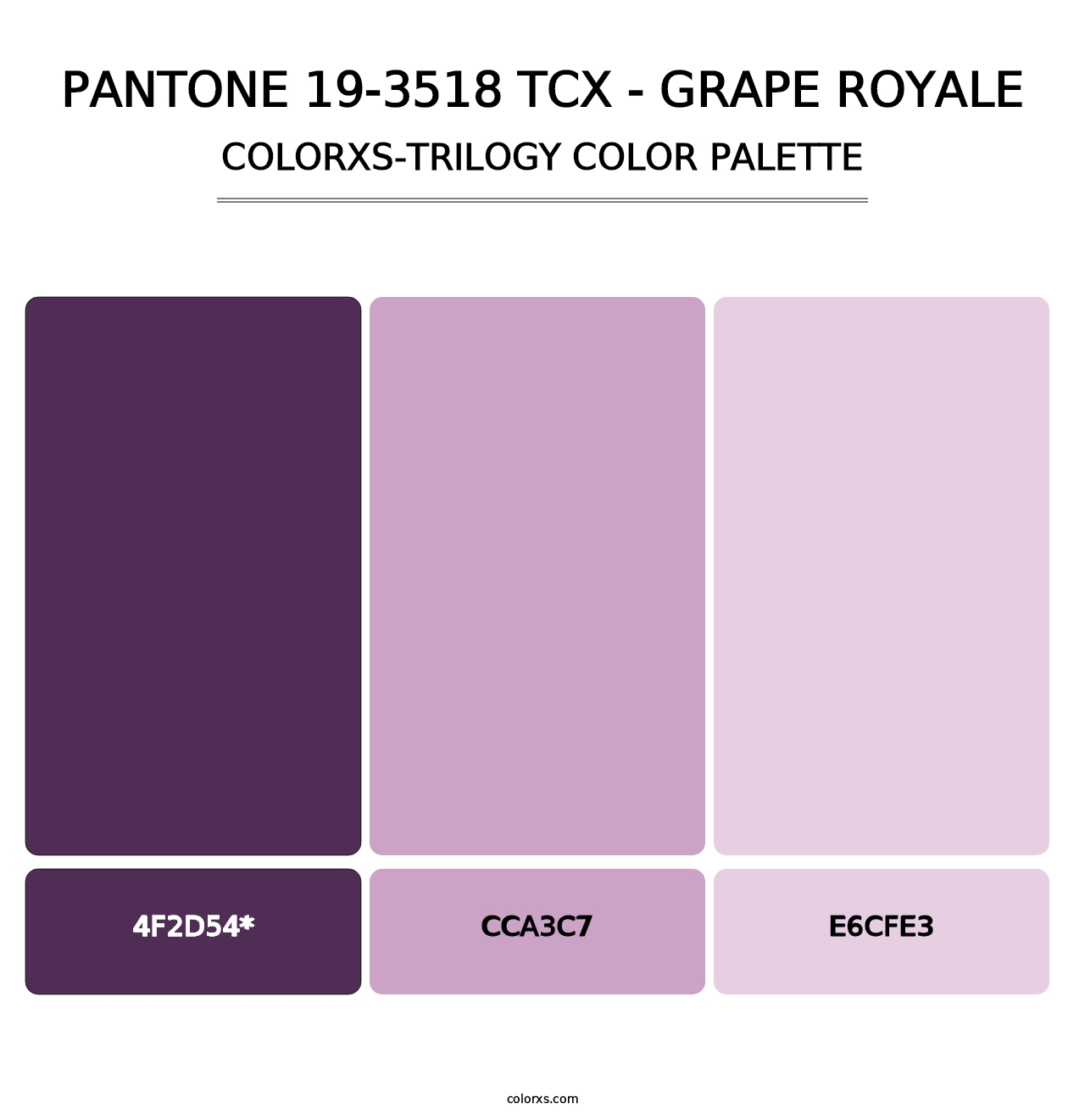 PANTONE 19-3518 TCX - Grape Royale - Colorxs Trilogy Palette