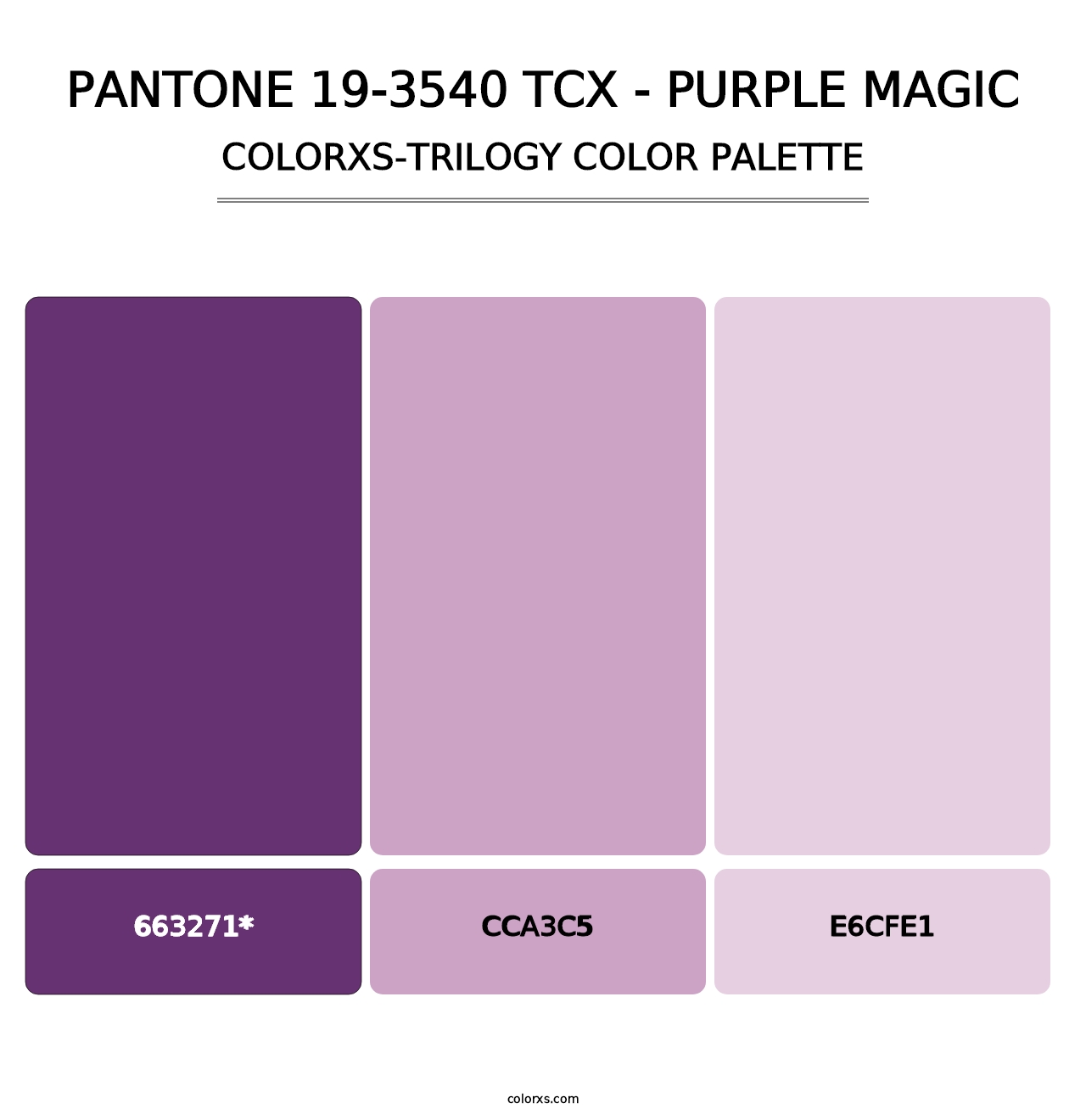 PANTONE 19-3540 TCX - Purple Magic - Colorxs Trilogy Palette