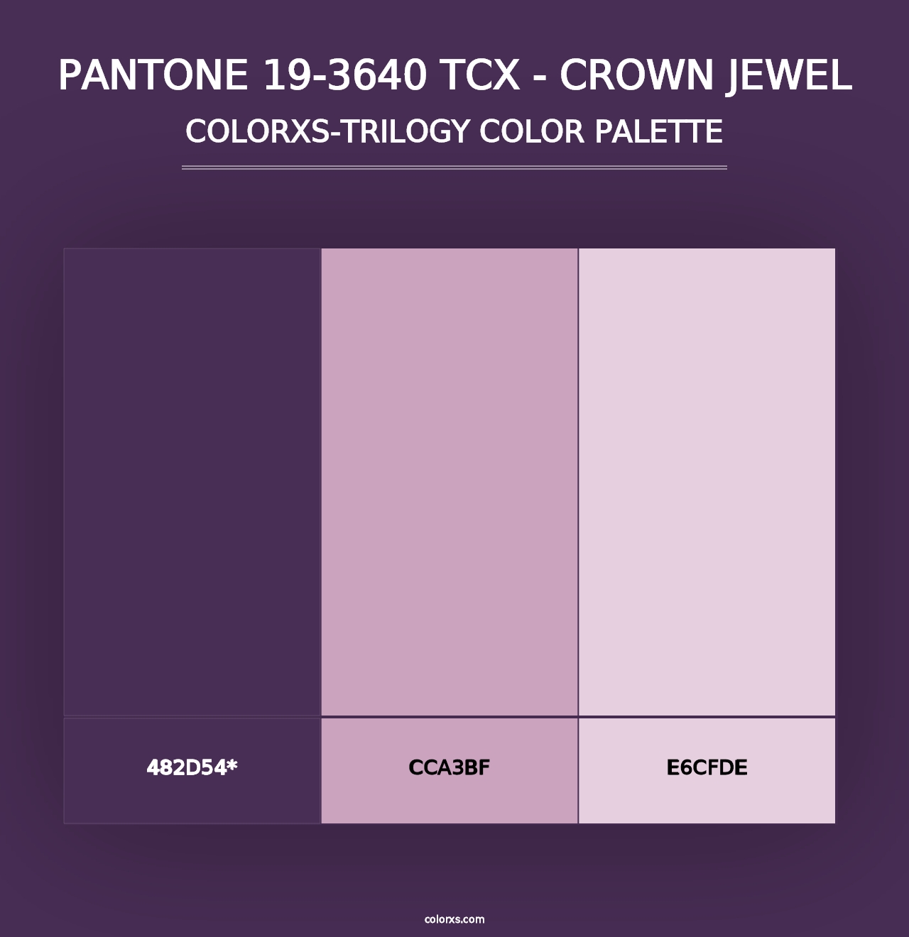 PANTONE 19-3640 TCX - Crown Jewel - Colorxs Trilogy Palette