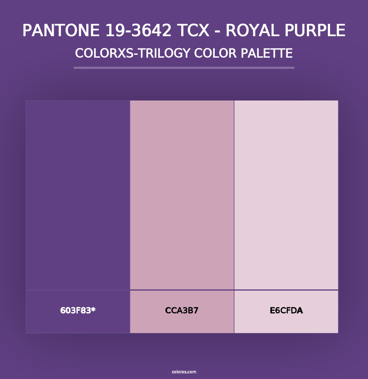 PANTONE 19-3642 TCX - Royal Purple - Colorxs Trilogy Palette