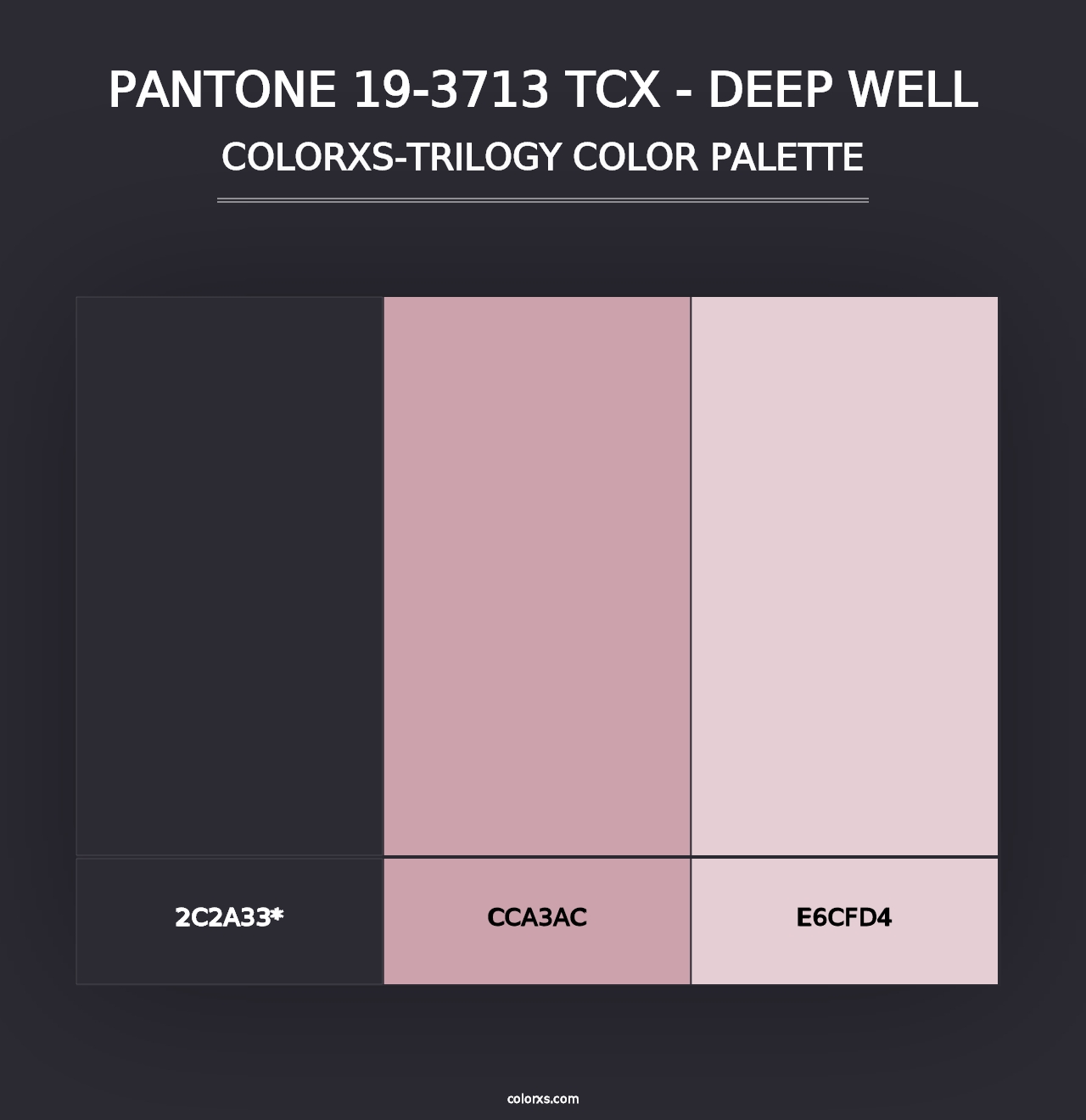 PANTONE 19-3713 TCX - Deep Well - Colorxs Trilogy Palette