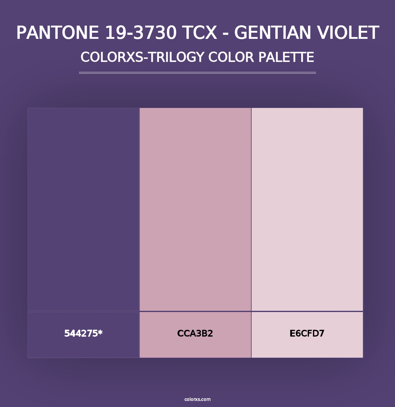 PANTONE 19-3730 TCX - Gentian Violet - Colorxs Trilogy Palette