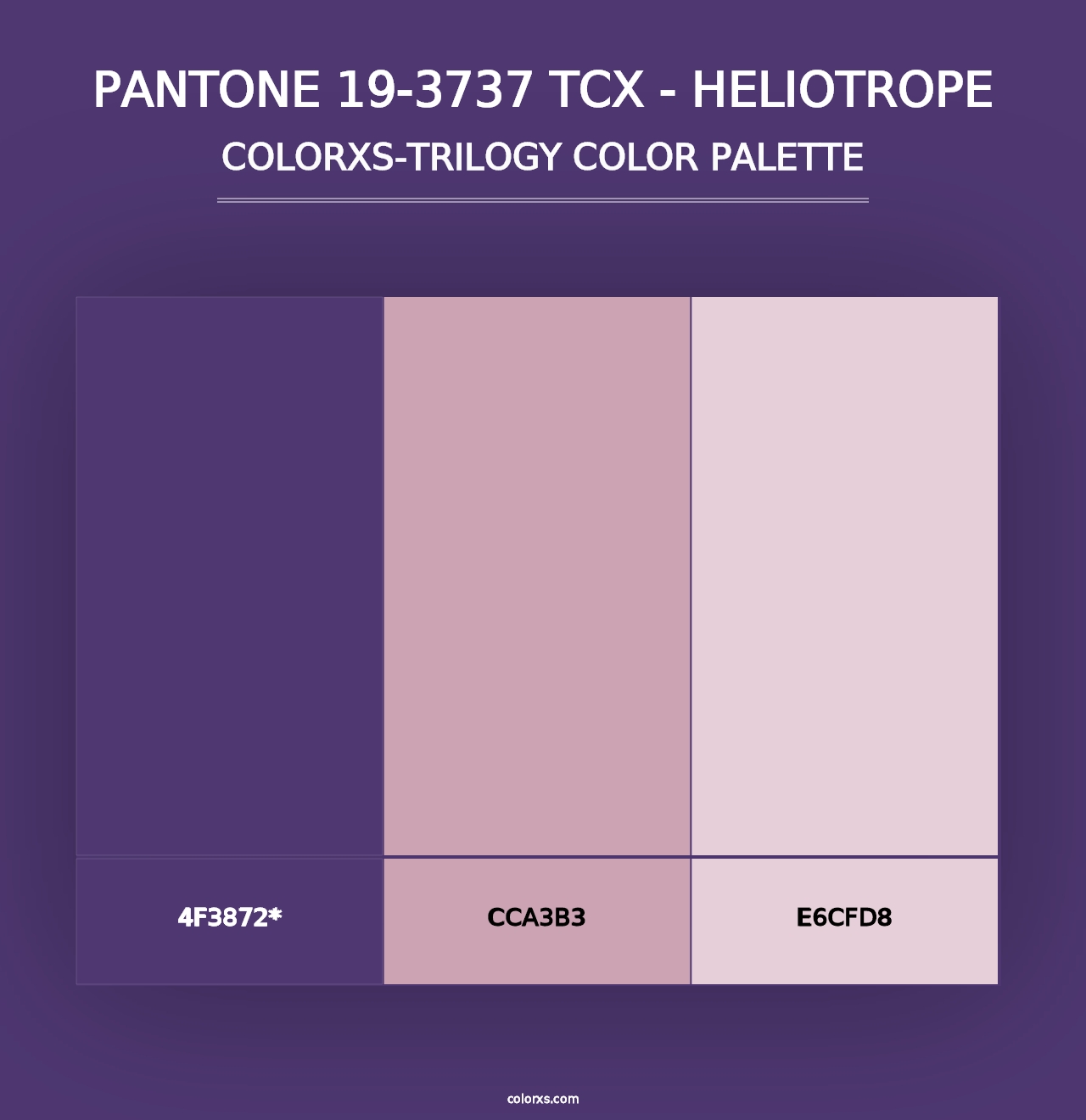 PANTONE 19-3737 TCX - Heliotrope - Colorxs Trilogy Palette