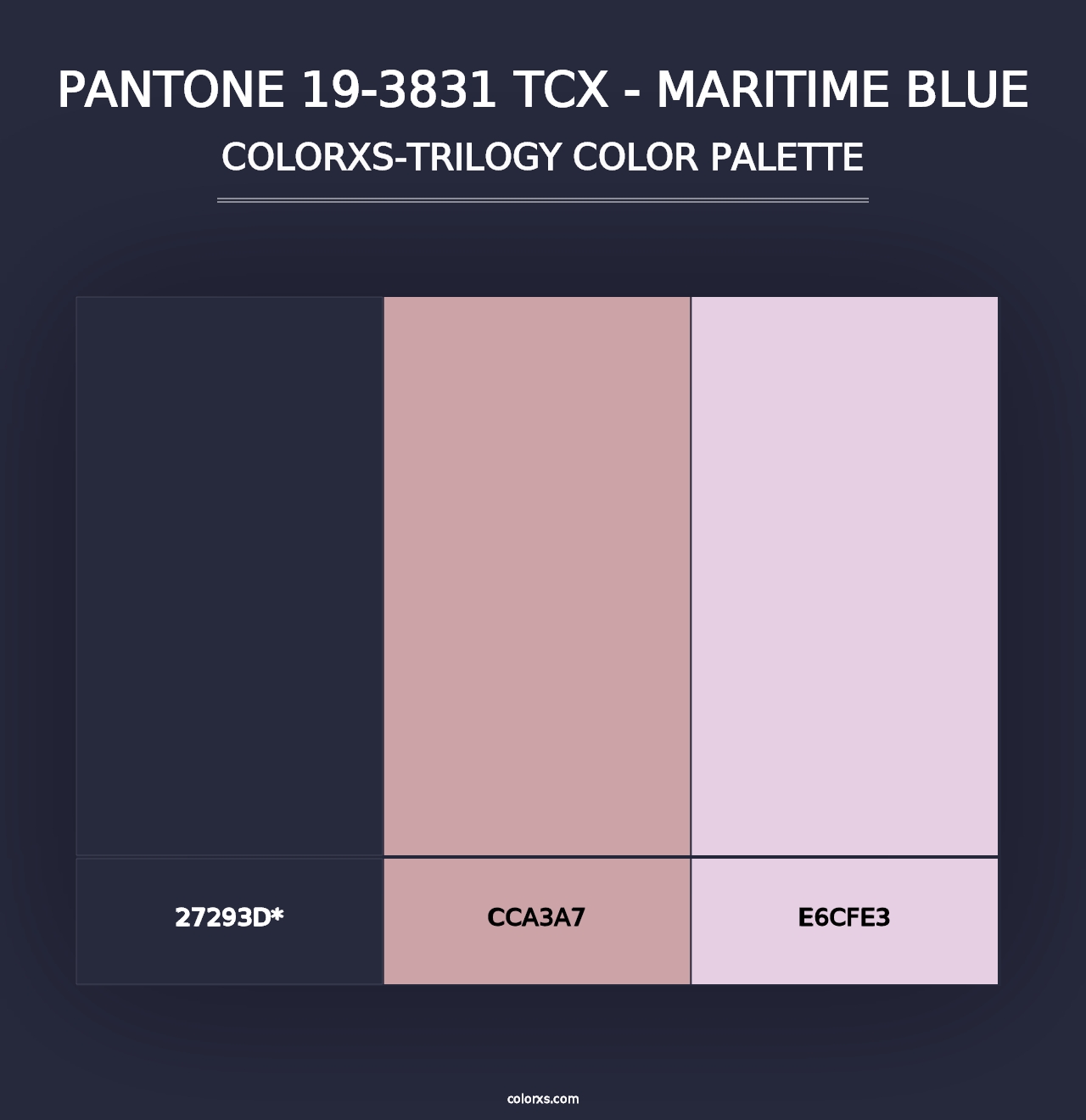 PANTONE 19-3831 TCX - Maritime Blue - Colorxs Trilogy Palette