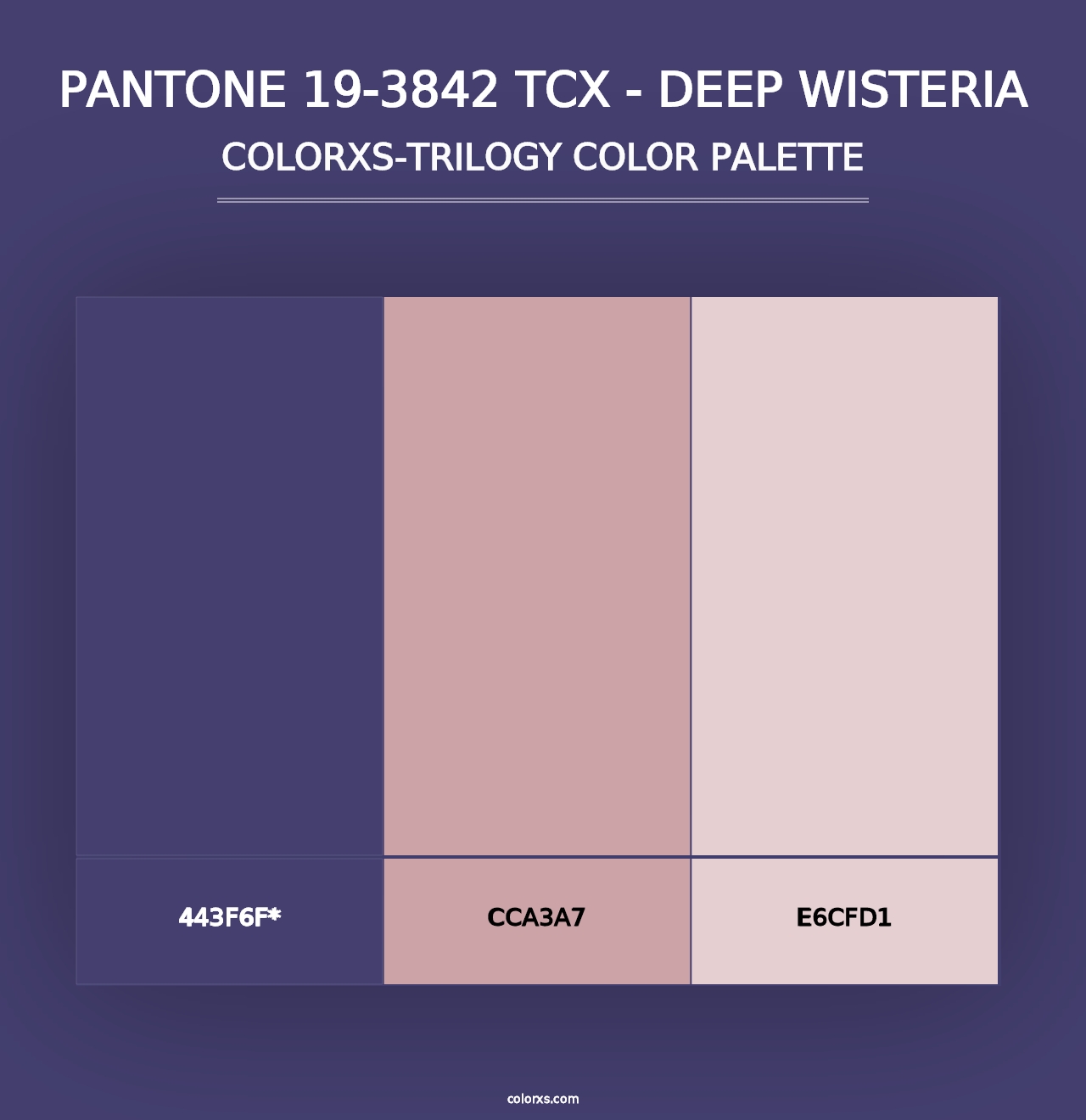 PANTONE 19-3842 TCX - Deep Wisteria - Colorxs Trilogy Palette