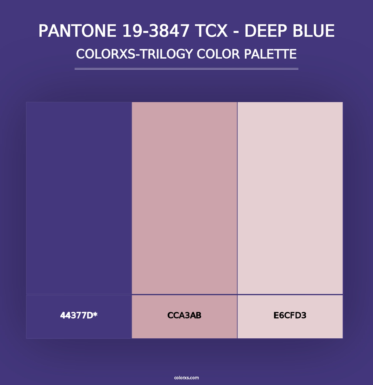 PANTONE 19-3847 TCX - Deep Blue - Colorxs Trilogy Palette