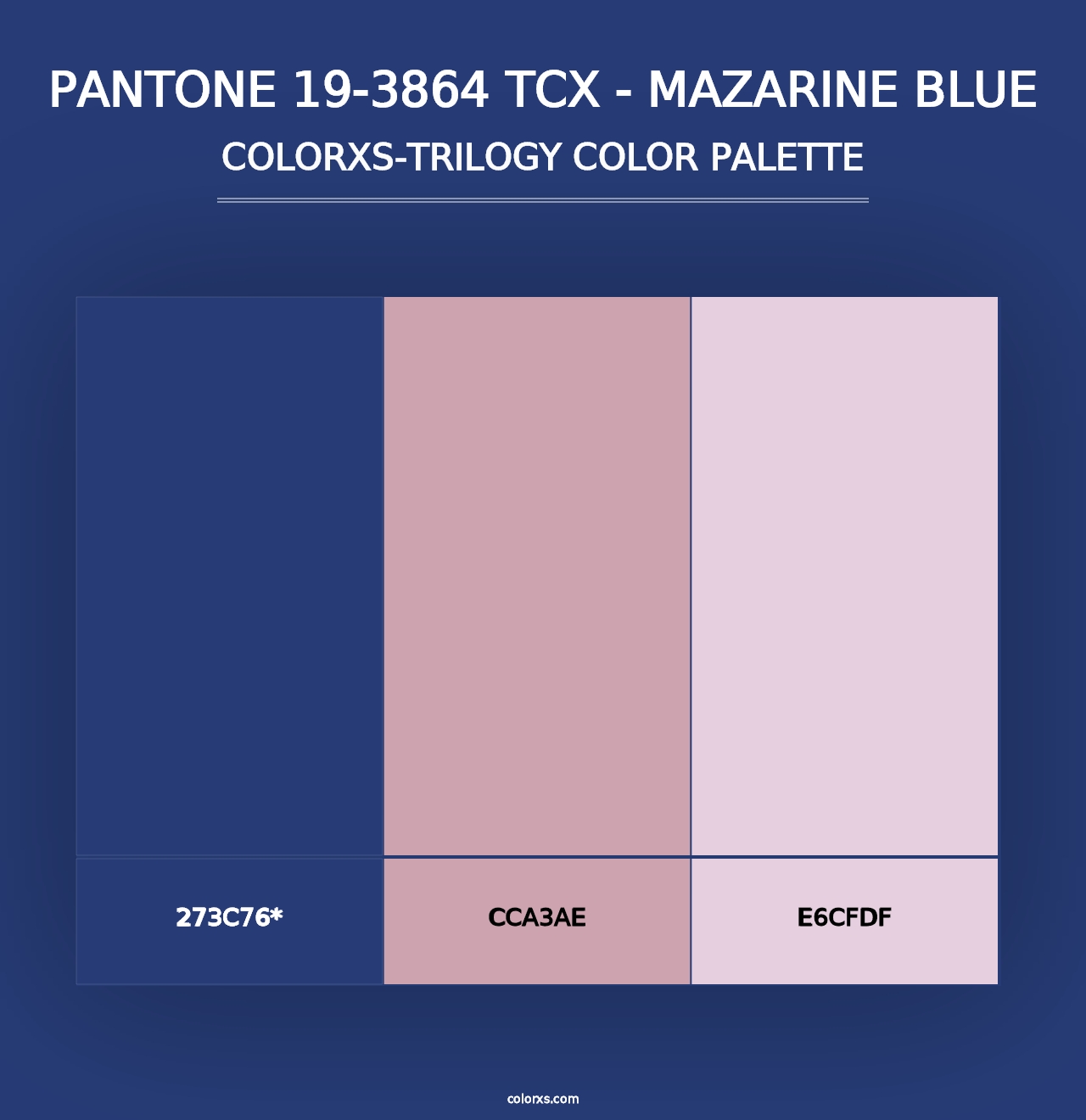 PANTONE 19-3864 TCX - Mazarine Blue - Colorxs Trilogy Palette