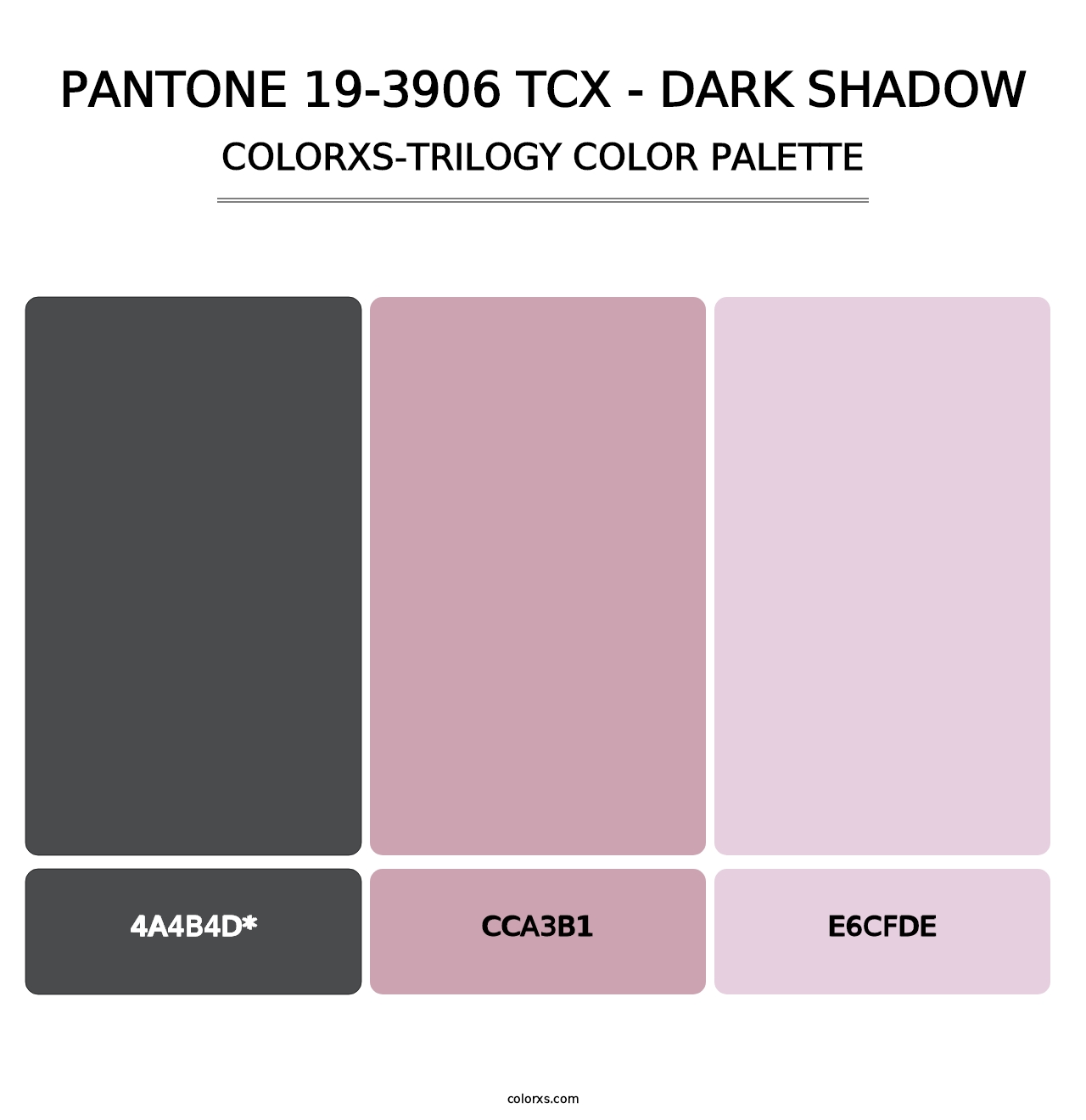 PANTONE 19-3906 TCX - Dark Shadow - Colorxs Trilogy Palette