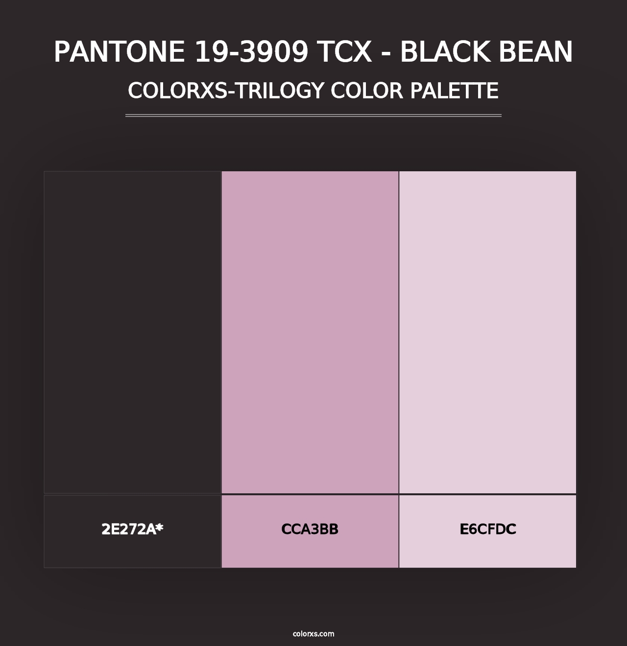 PANTONE 19-3909 TCX - Black Bean - Colorxs Trilogy Palette