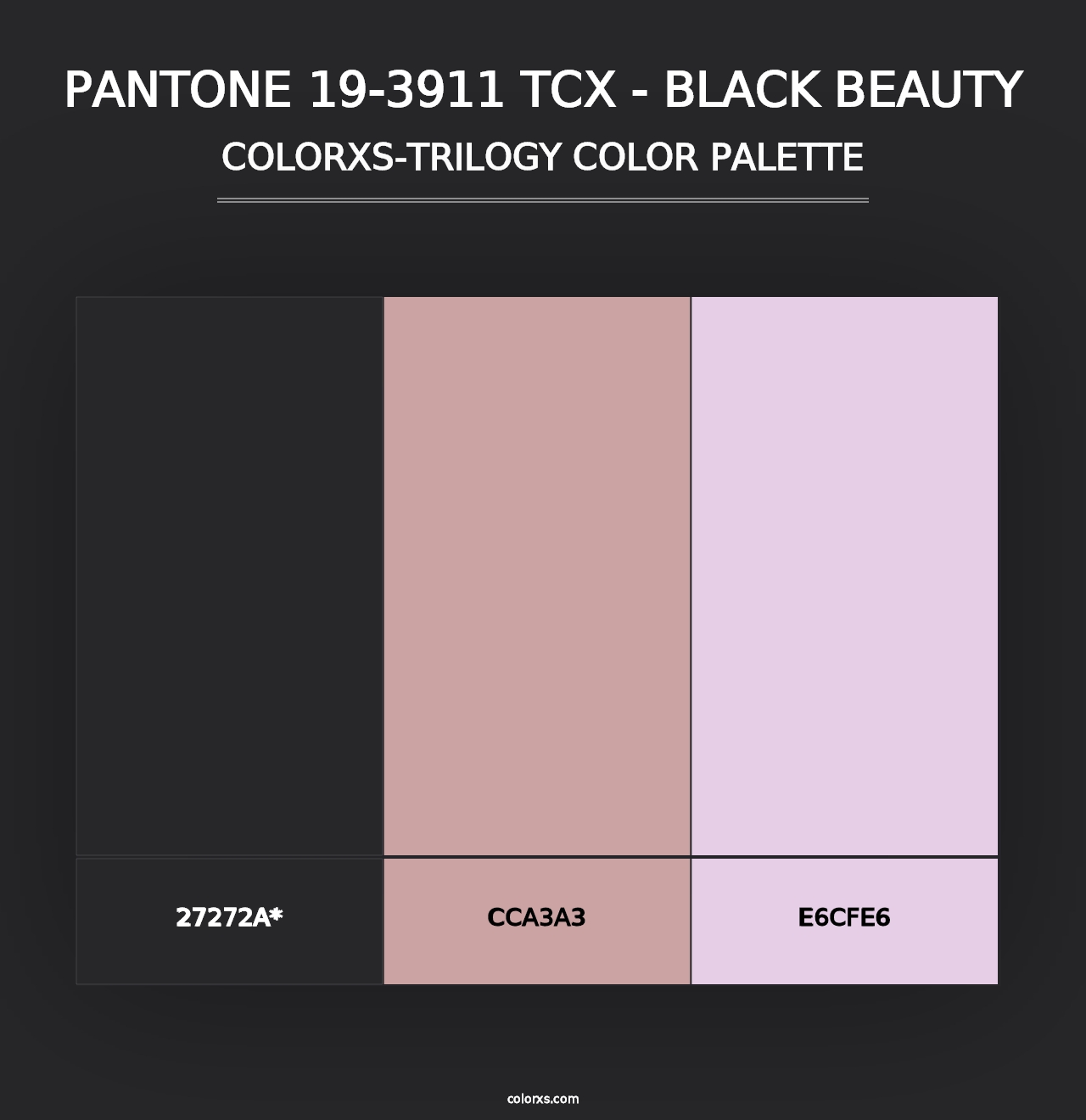 PANTONE 19-3911 TCX - Black Beauty - Colorxs Trilogy Palette