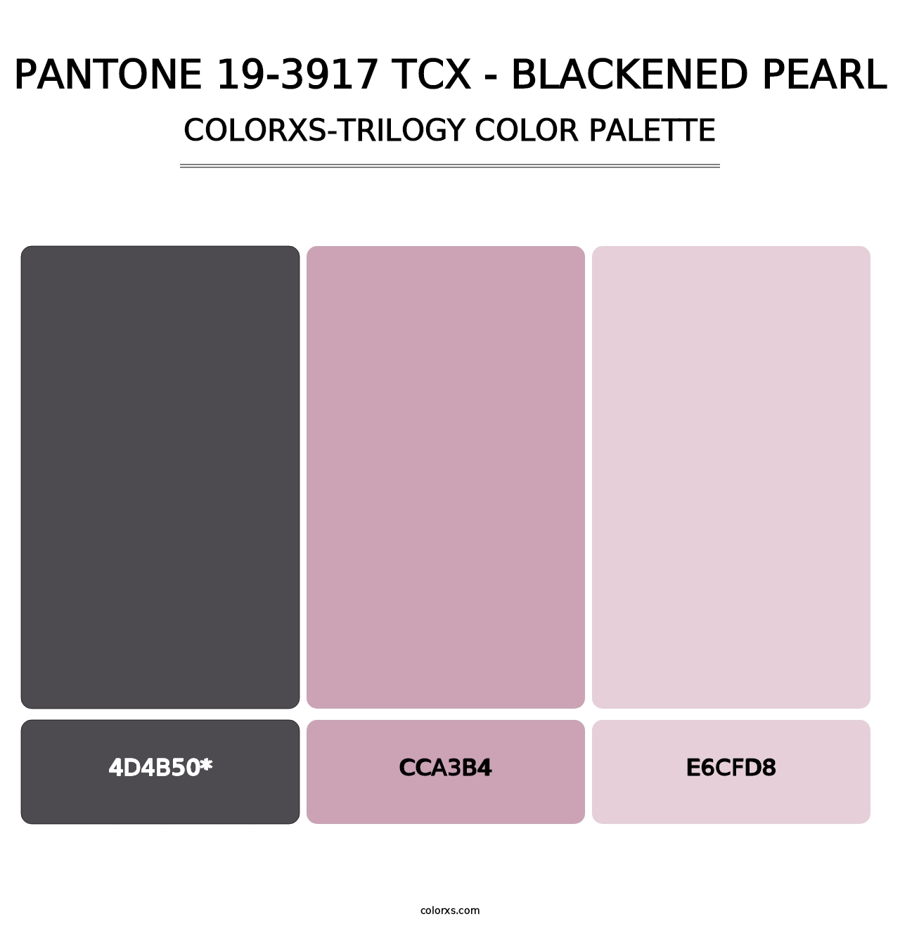 PANTONE 19-3917 TCX - Blackened Pearl - Colorxs Trilogy Palette