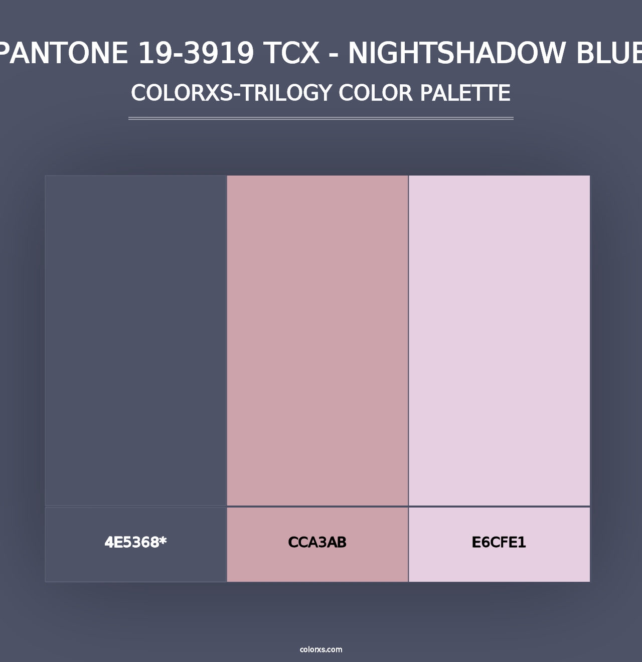 PANTONE 19-3919 TCX - Nightshadow Blue - Colorxs Trilogy Palette