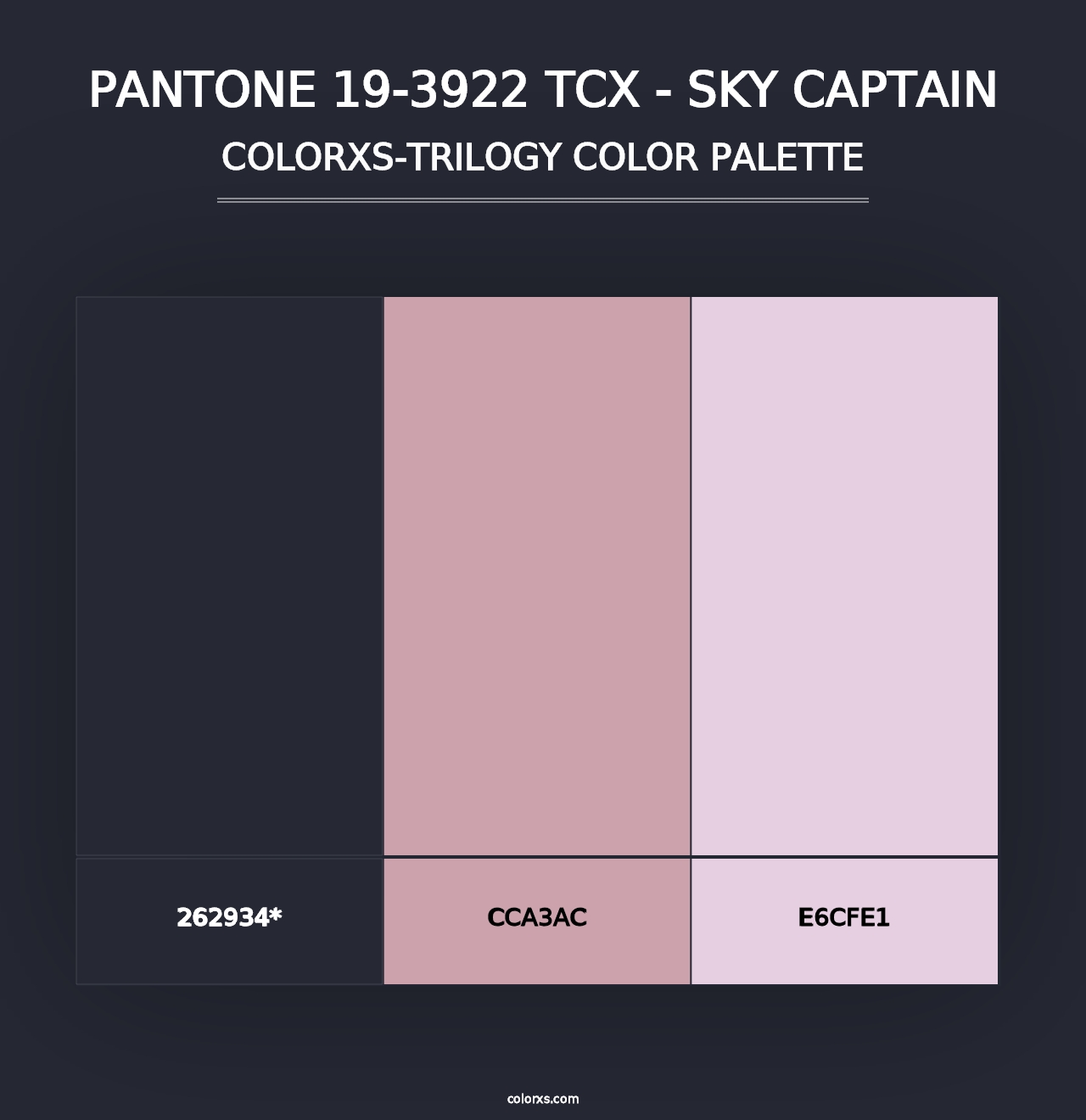 PANTONE 19-3922 TCX - Sky Captain - Colorxs Trilogy Palette