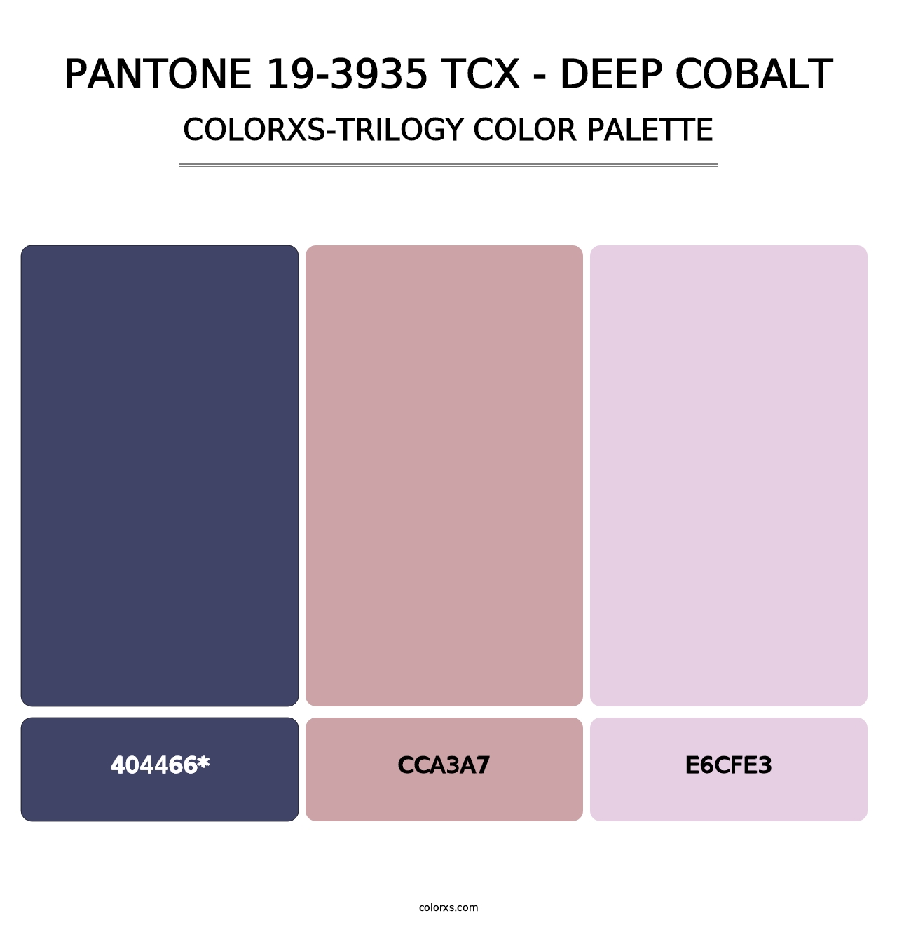 PANTONE 19-3935 TCX - Deep Cobalt - Colorxs Trilogy Palette