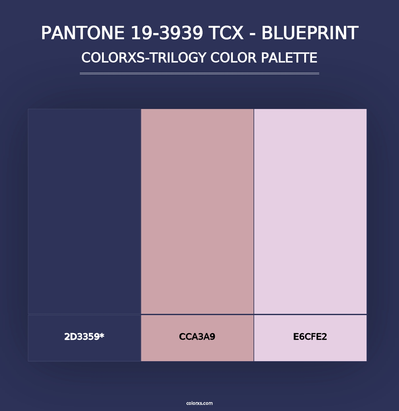 PANTONE 19-3939 TCX - Blueprint - Colorxs Trilogy Palette