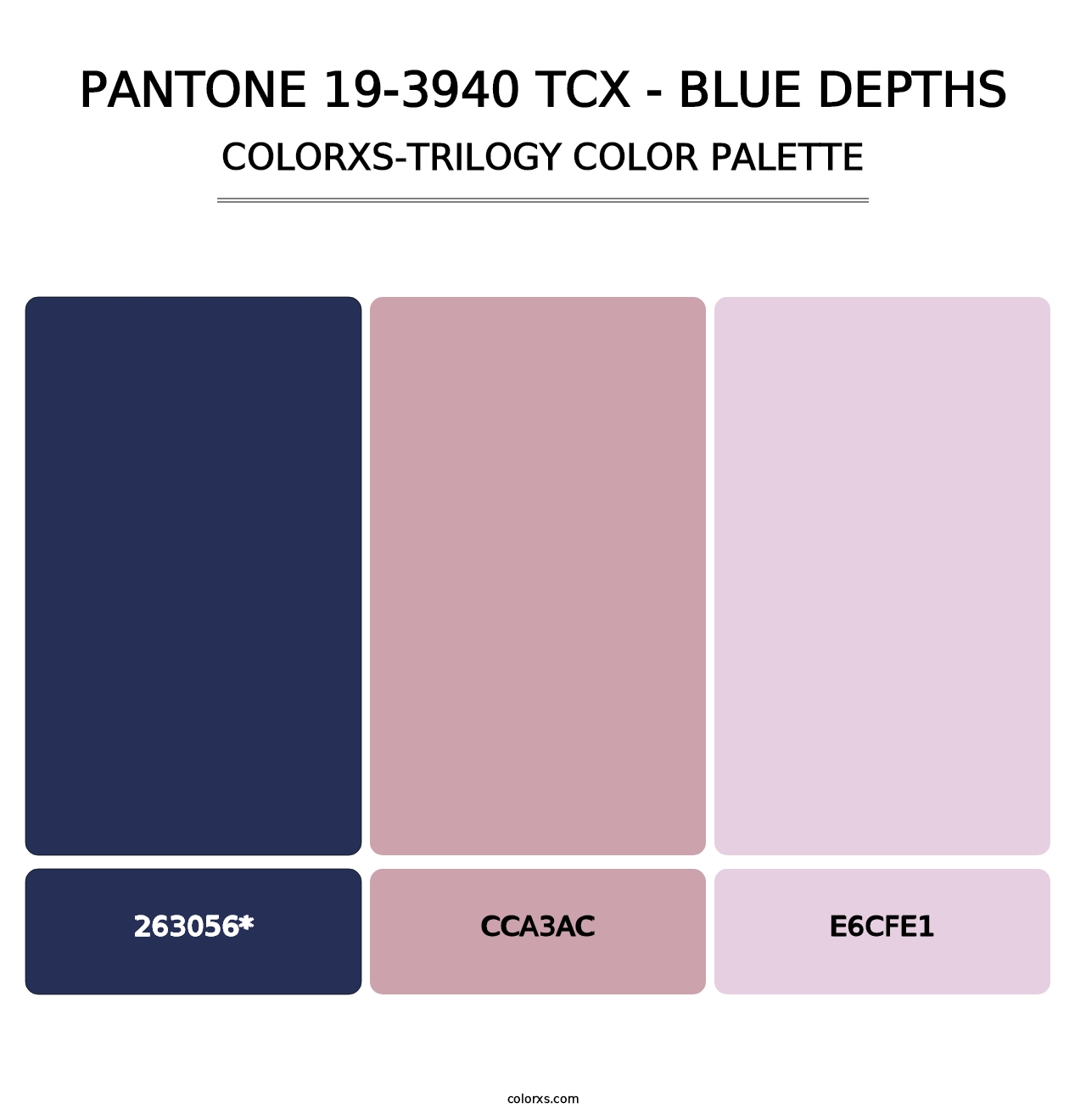 PANTONE 19-3940 TCX - Blue Depths - Colorxs Trilogy Palette