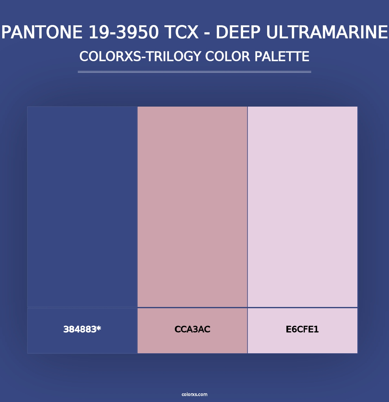 PANTONE 19-3950 TCX - Deep Ultramarine - Colorxs Trilogy Palette