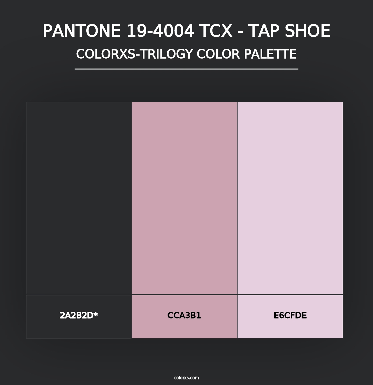 PANTONE 19-4004 TCX - Tap Shoe - Colorxs Trilogy Palette