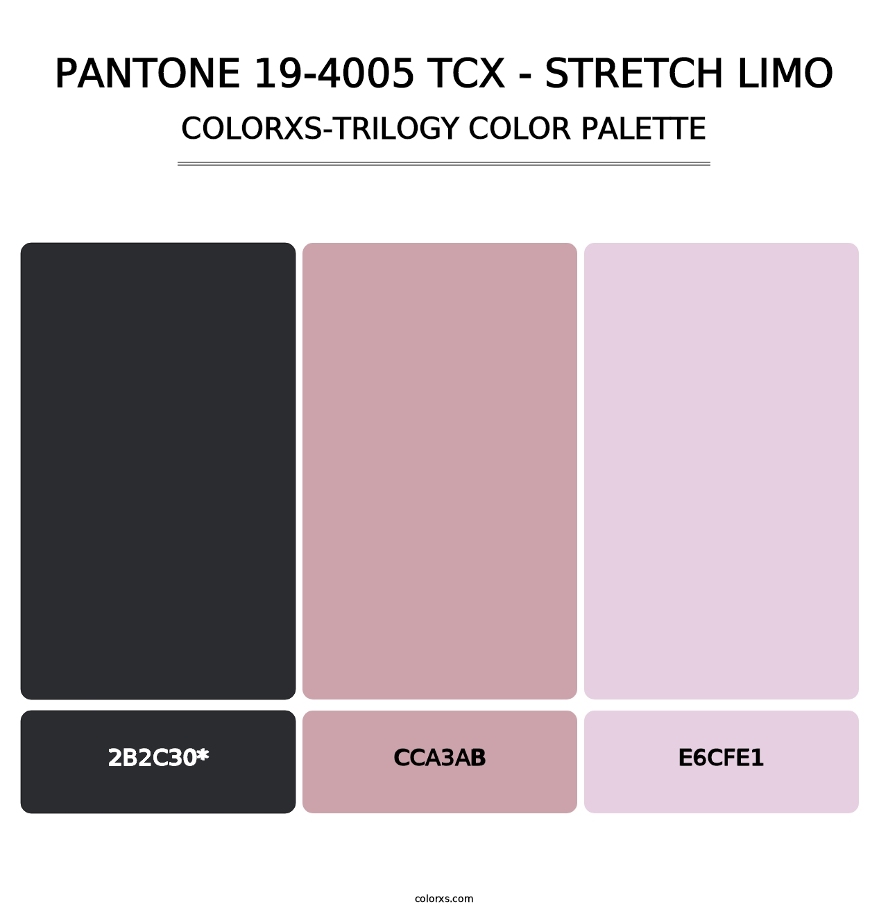 PANTONE 19-4005 TCX - Stretch Limo - Colorxs Trilogy Palette