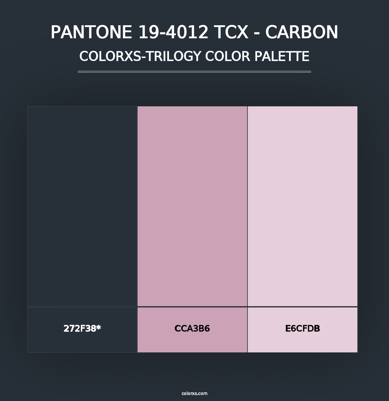 PANTONE 19-4012 TCX - Carbon - Colorxs Trilogy Palette