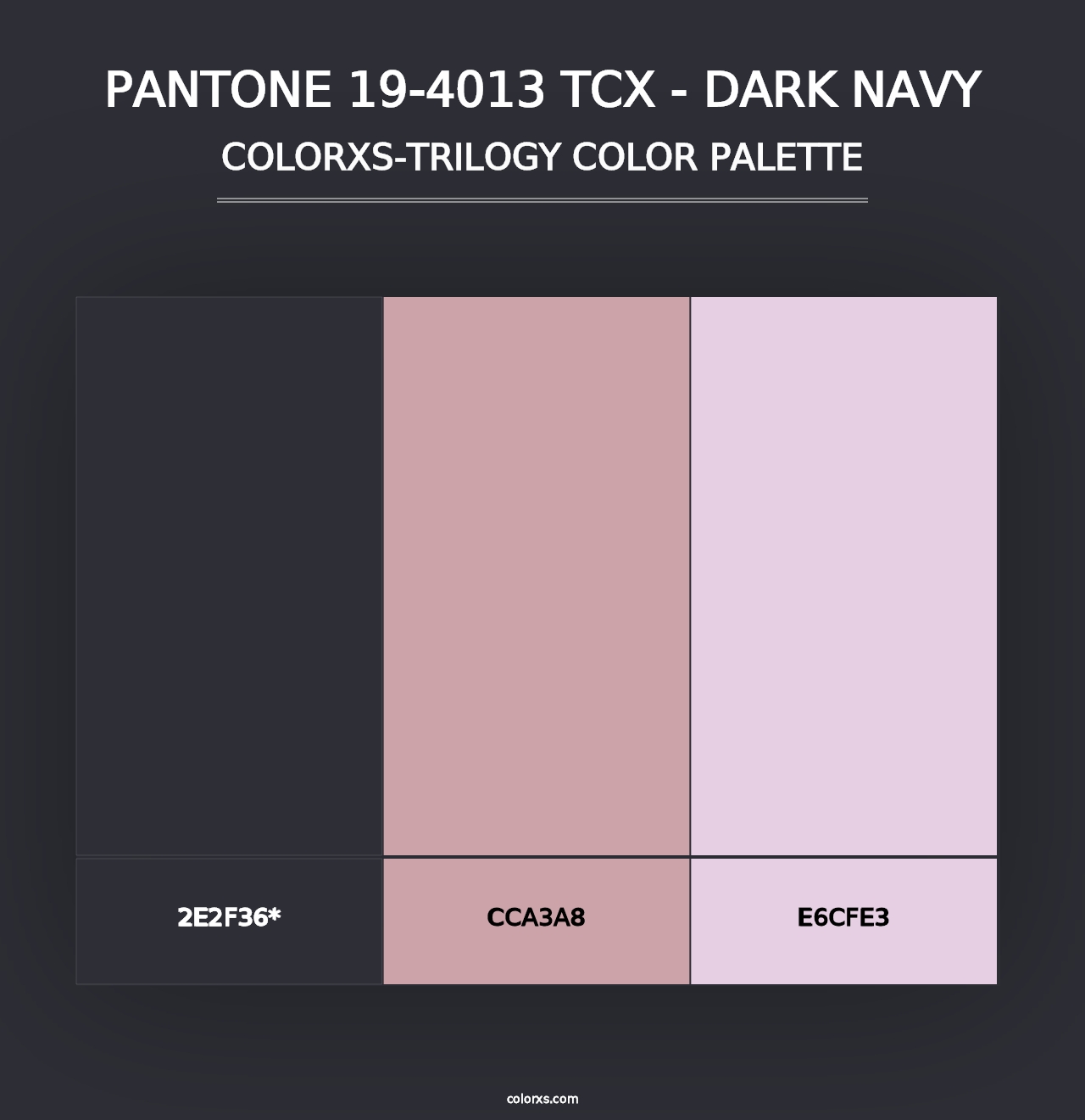 PANTONE 19-4013 TCX - Dark Navy - Colorxs Trilogy Palette