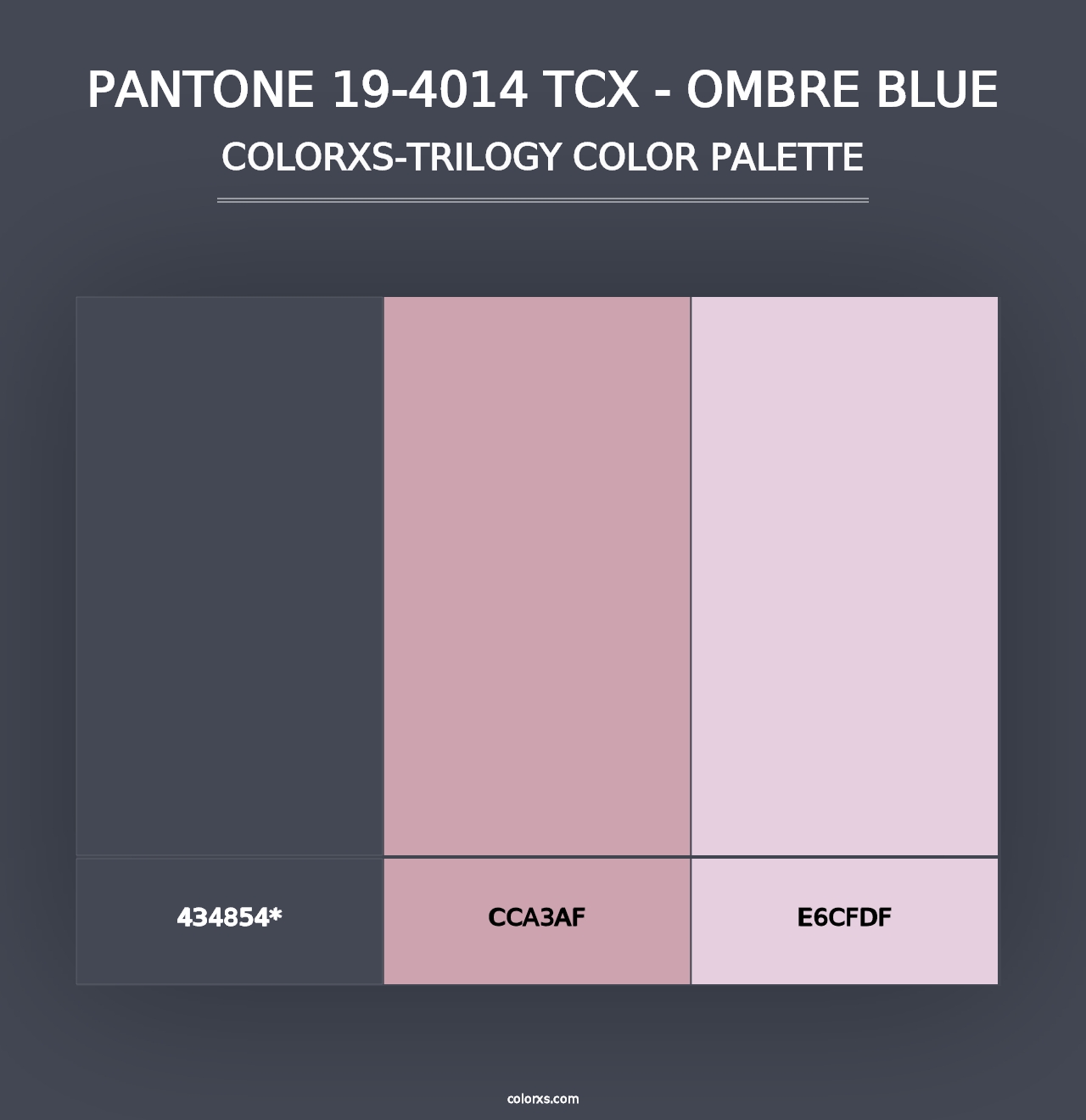 PANTONE 19-4014 TCX - Ombre Blue - Colorxs Trilogy Palette