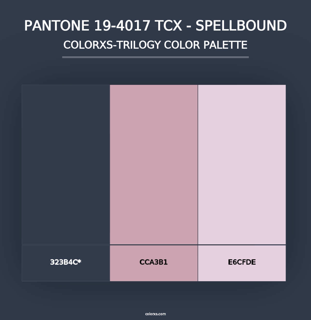 PANTONE 19-4017 TCX - Spellbound - Colorxs Trilogy Palette