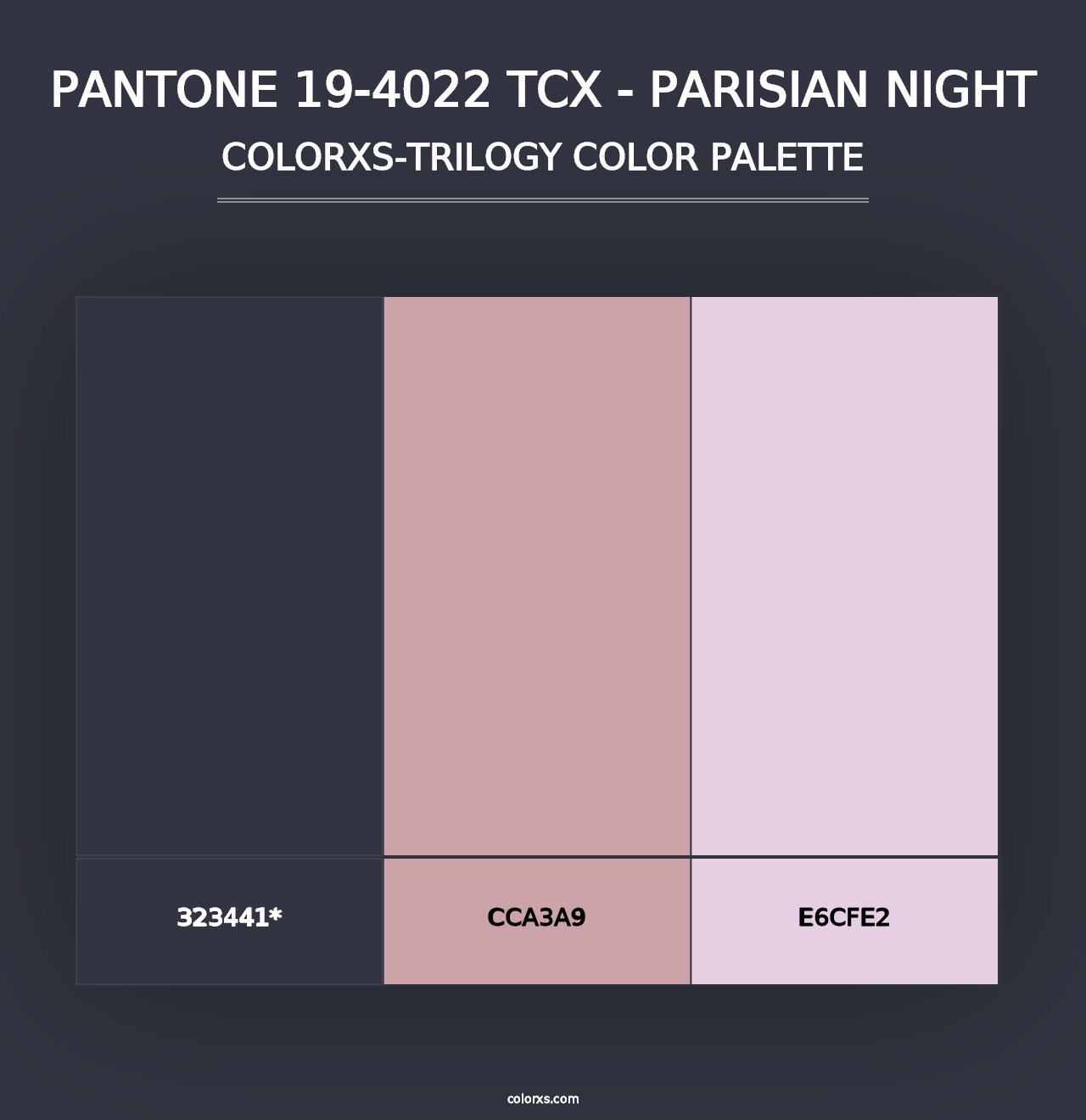 PANTONE 19-4022 TCX - Parisian Night - Colorxs Trilogy Palette