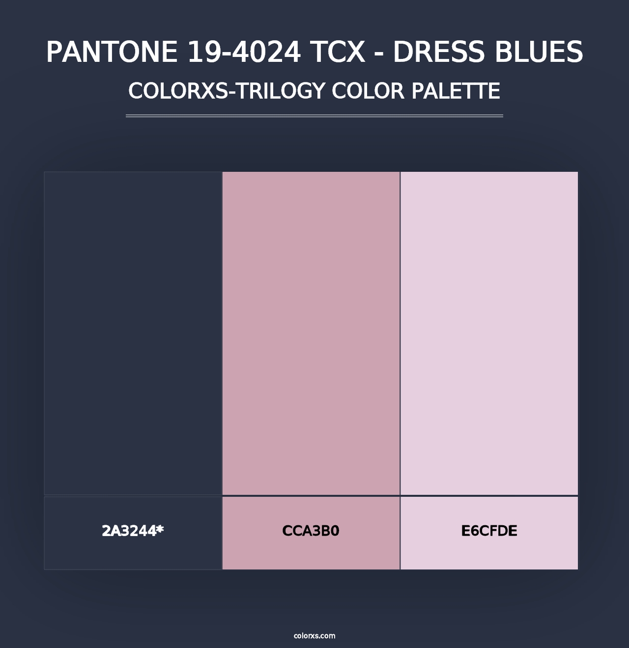 PANTONE 19-4024 TCX - Dress Blues - Colorxs Trilogy Palette