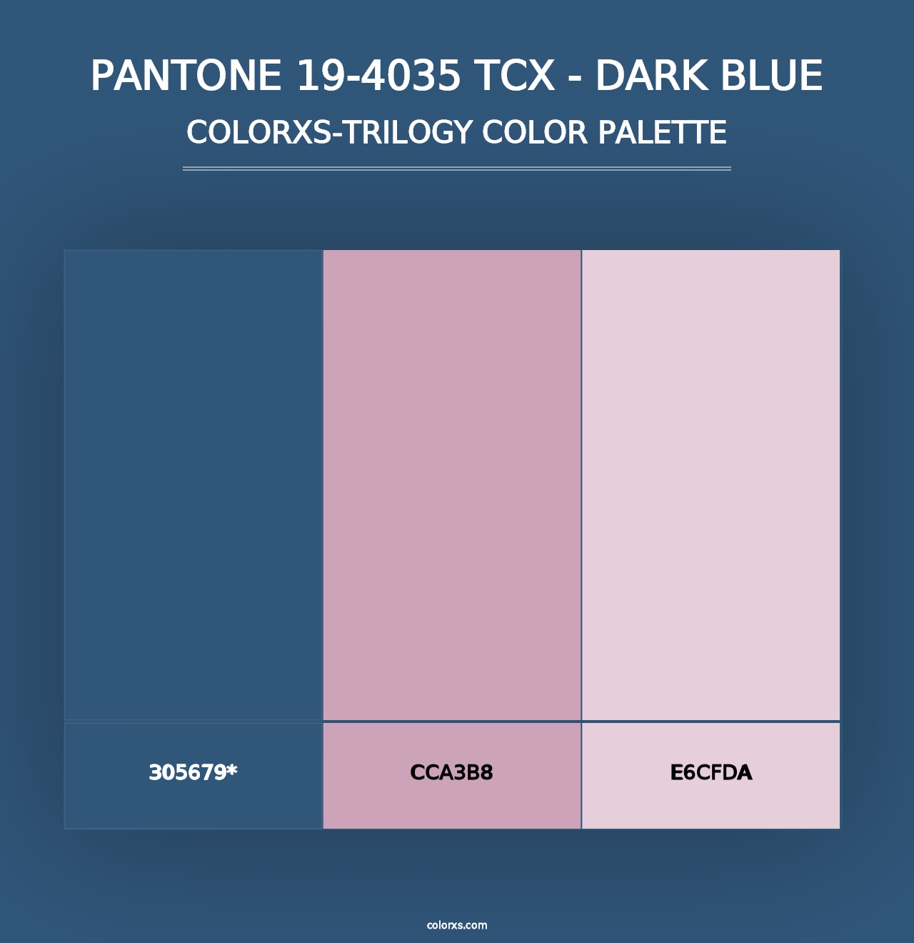 PANTONE 19-4035 TCX - Dark Blue - Colorxs Trilogy Palette