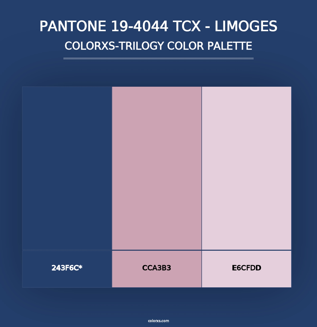 PANTONE 19-4044 TCX - Limoges - Colorxs Trilogy Palette