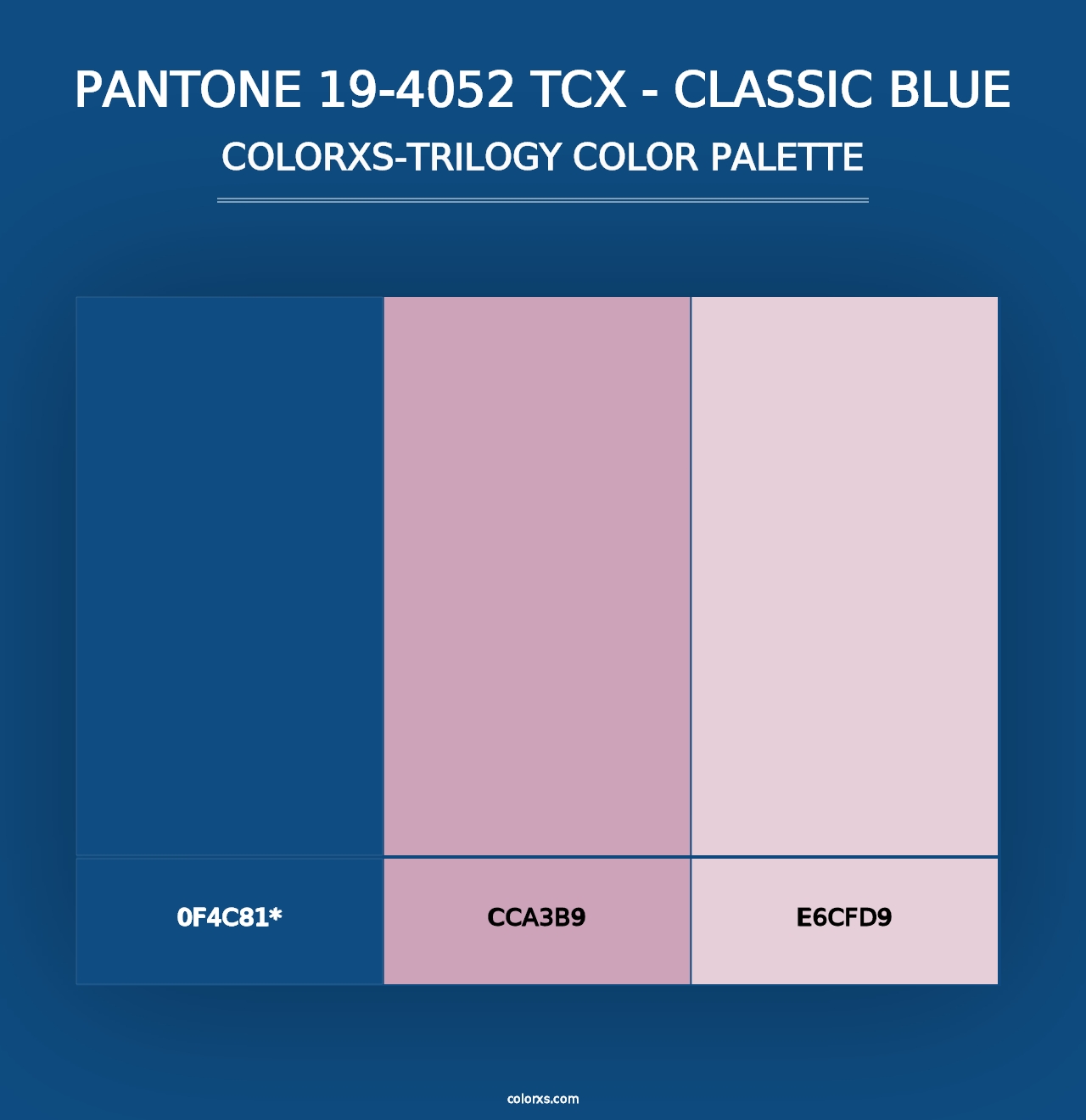 PANTONE 19-4052 TCX - Classic Blue - Colorxs Trilogy Palette