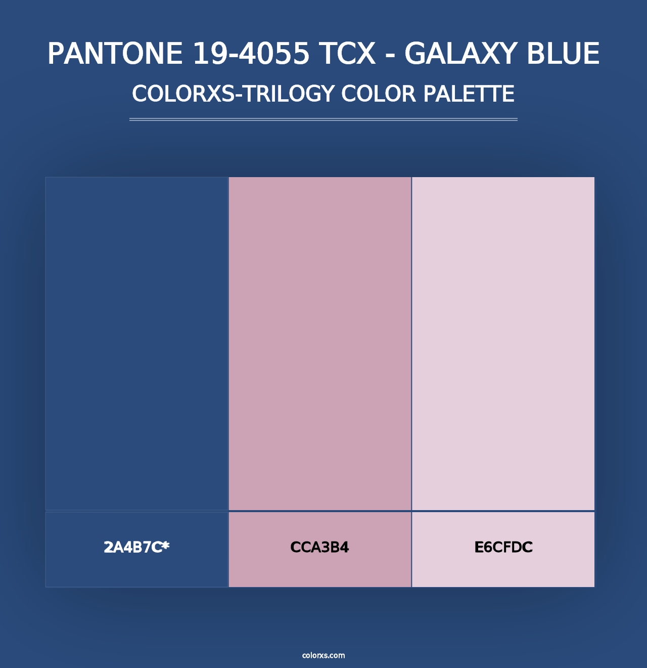 PANTONE 19-4055 TCX - Galaxy Blue - Colorxs Trilogy Palette