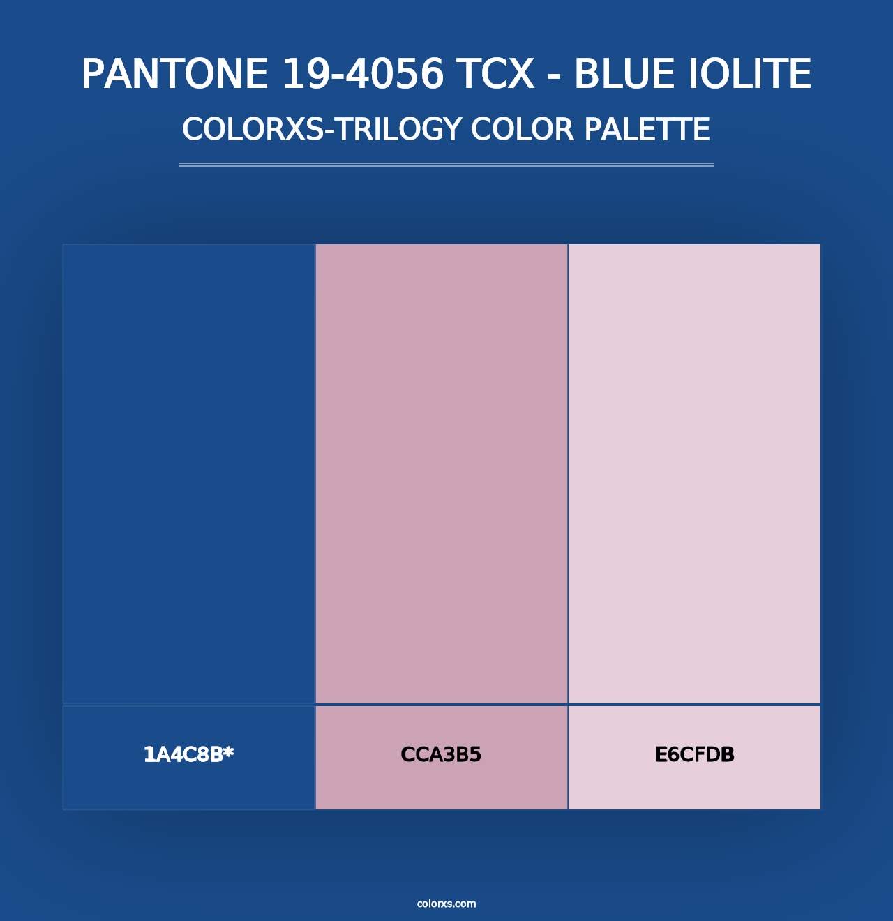 PANTONE 19-4056 TCX - Blue Iolite - Colorxs Trilogy Palette