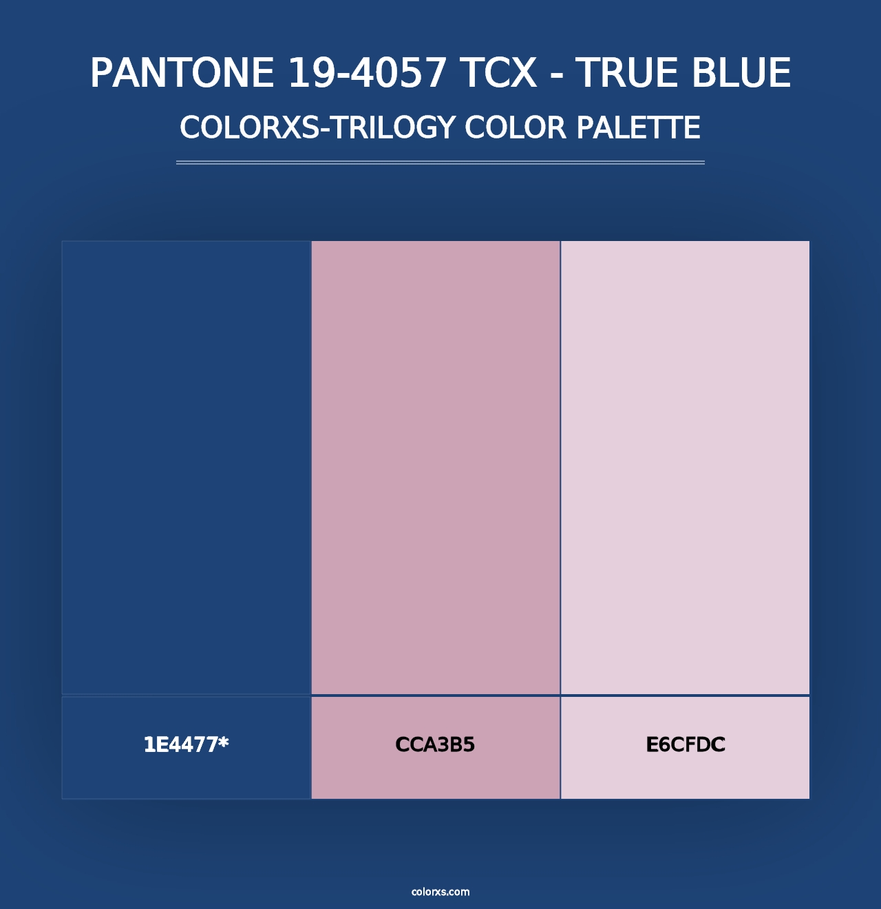 PANTONE 19-4057 TCX - True Blue - Colorxs Trilogy Palette