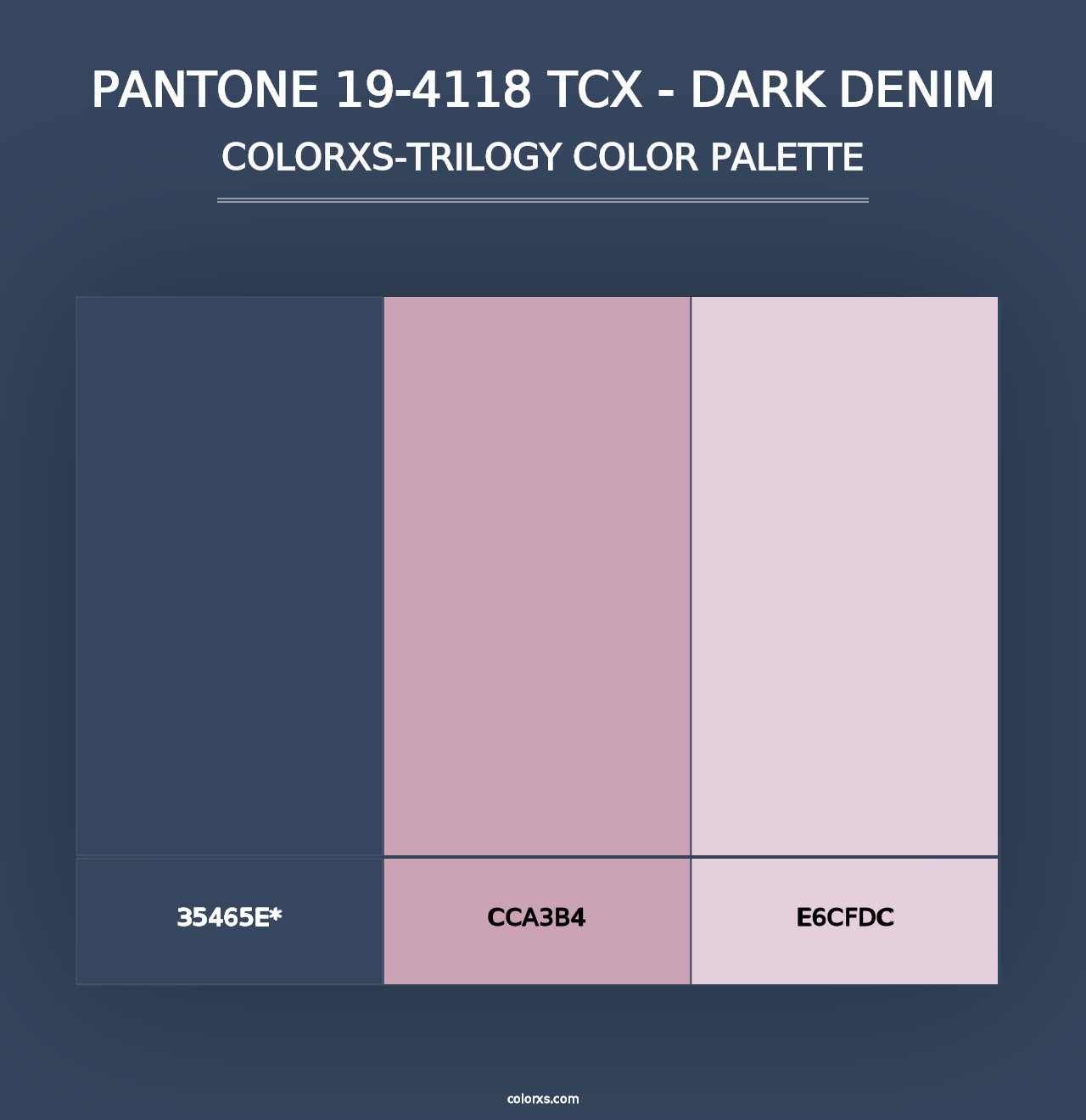 PANTONE 19-4118 TCX - Dark Denim - Colorxs Trilogy Palette