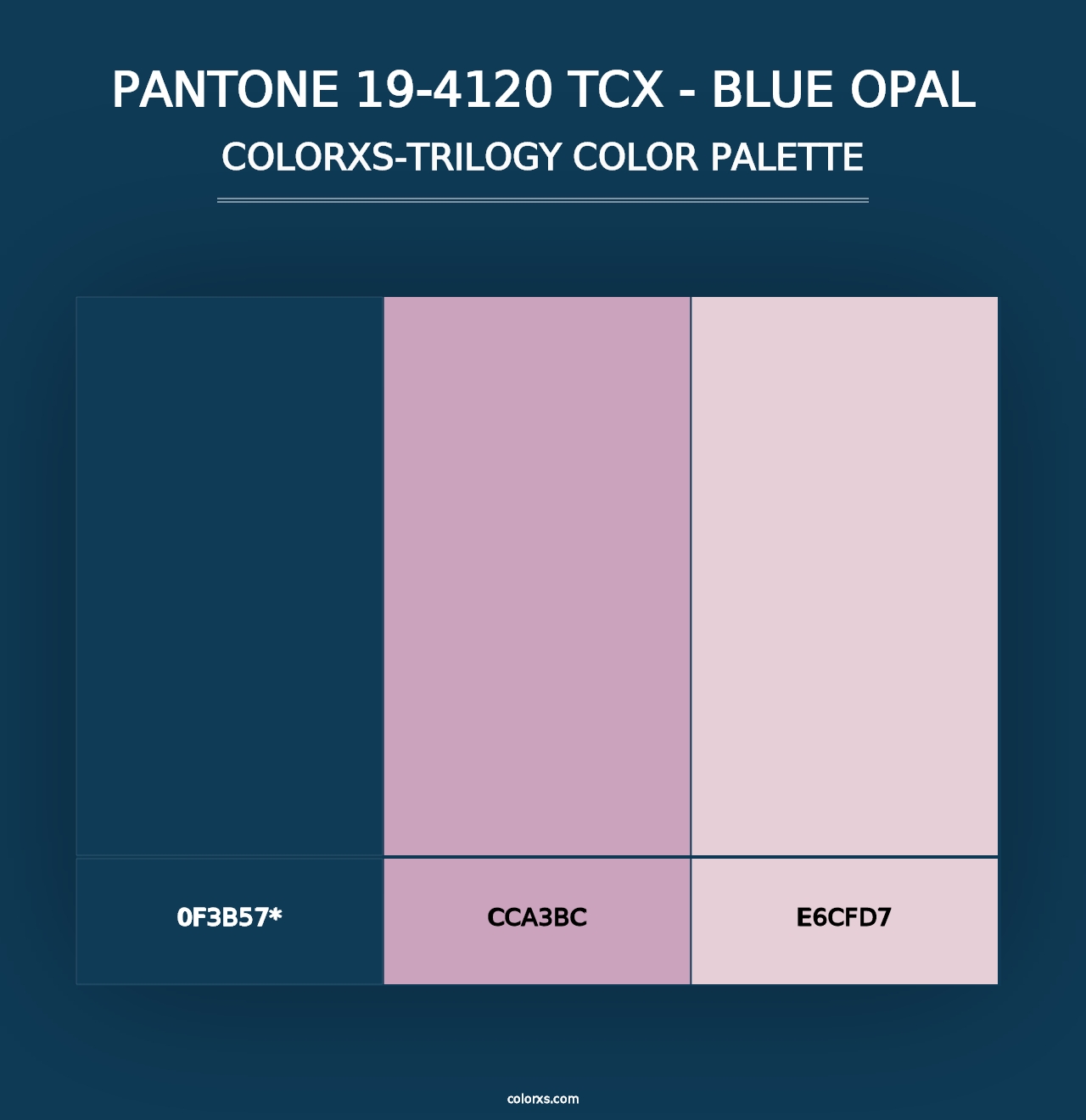 PANTONE 19-4120 TCX - Blue Opal - Colorxs Trilogy Palette