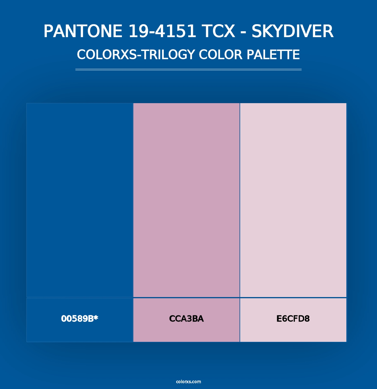 PANTONE 19-4151 TCX - Skydiver - Colorxs Trilogy Palette