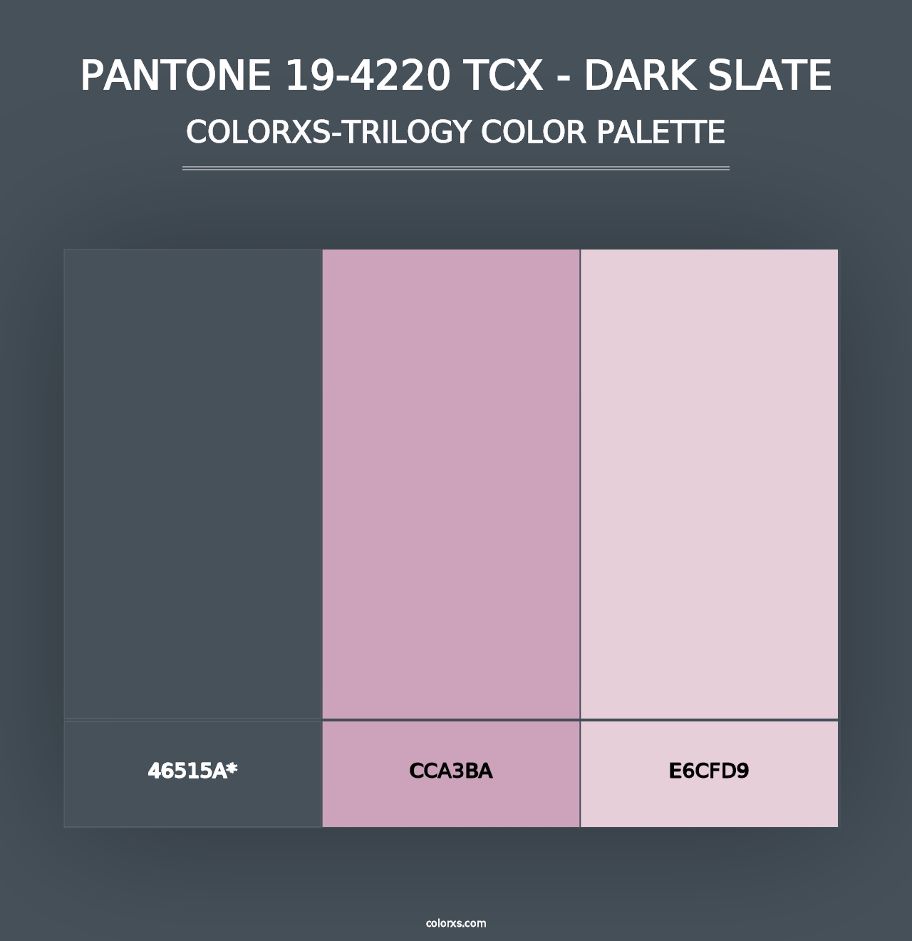 PANTONE 19-4220 TCX - Dark Slate - Colorxs Trilogy Palette