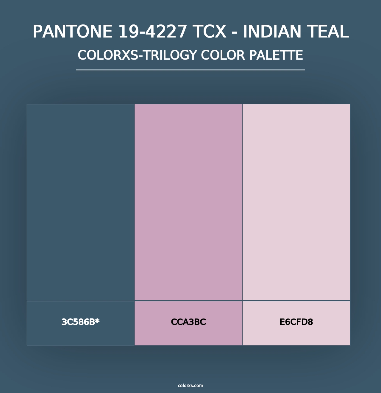 PANTONE 19-4227 TCX - Indian Teal - Colorxs Trilogy Palette