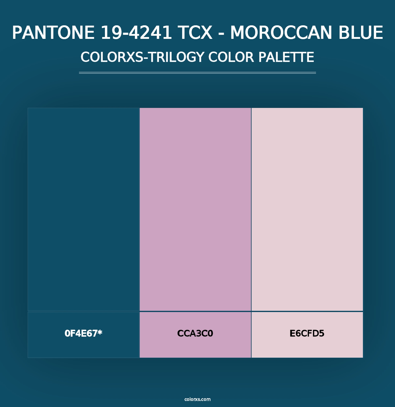 PANTONE 19-4241 TCX - Moroccan Blue - Colorxs Trilogy Palette