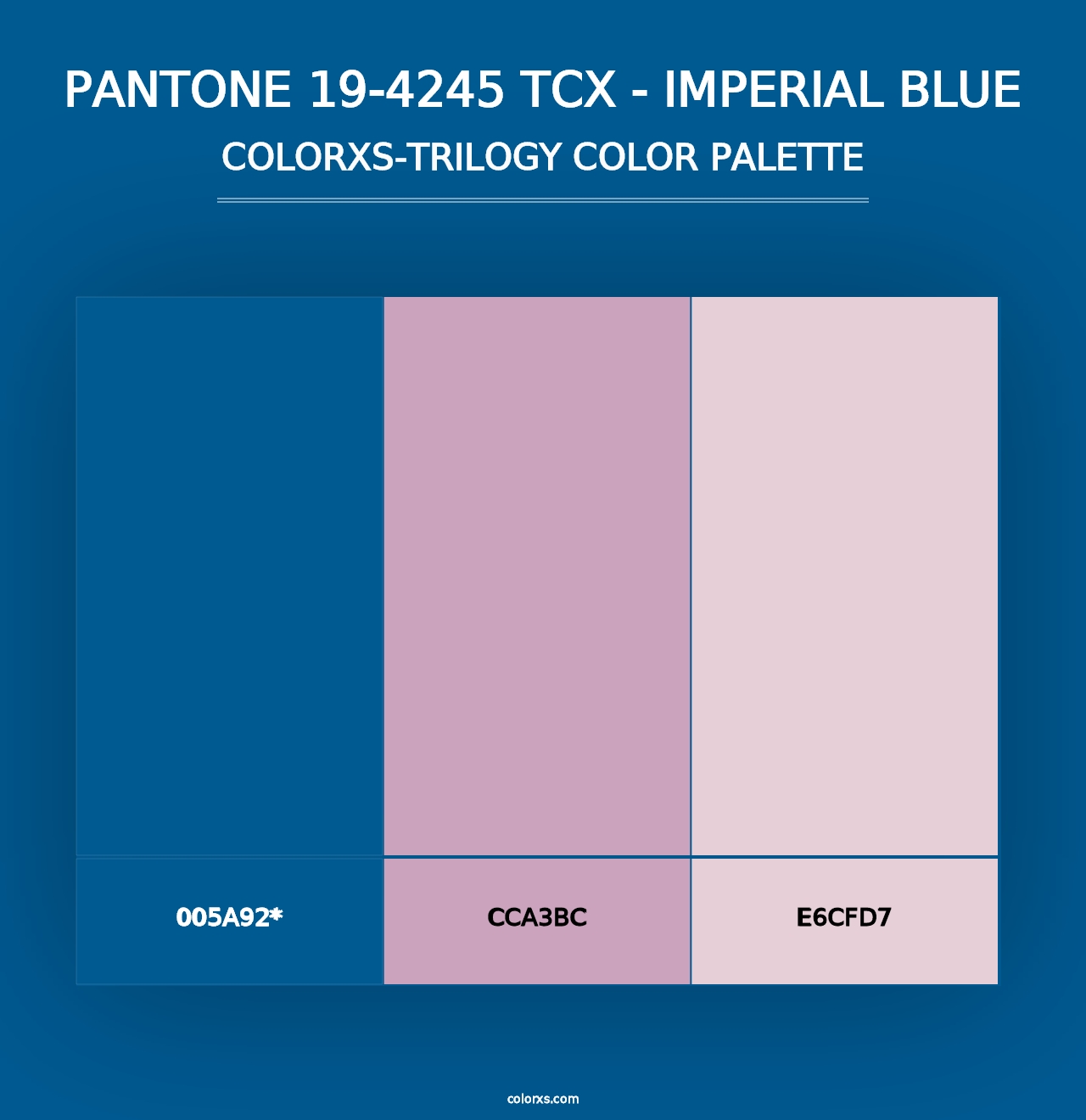 PANTONE 19-4245 TCX - Imperial Blue - Colorxs Trilogy Palette