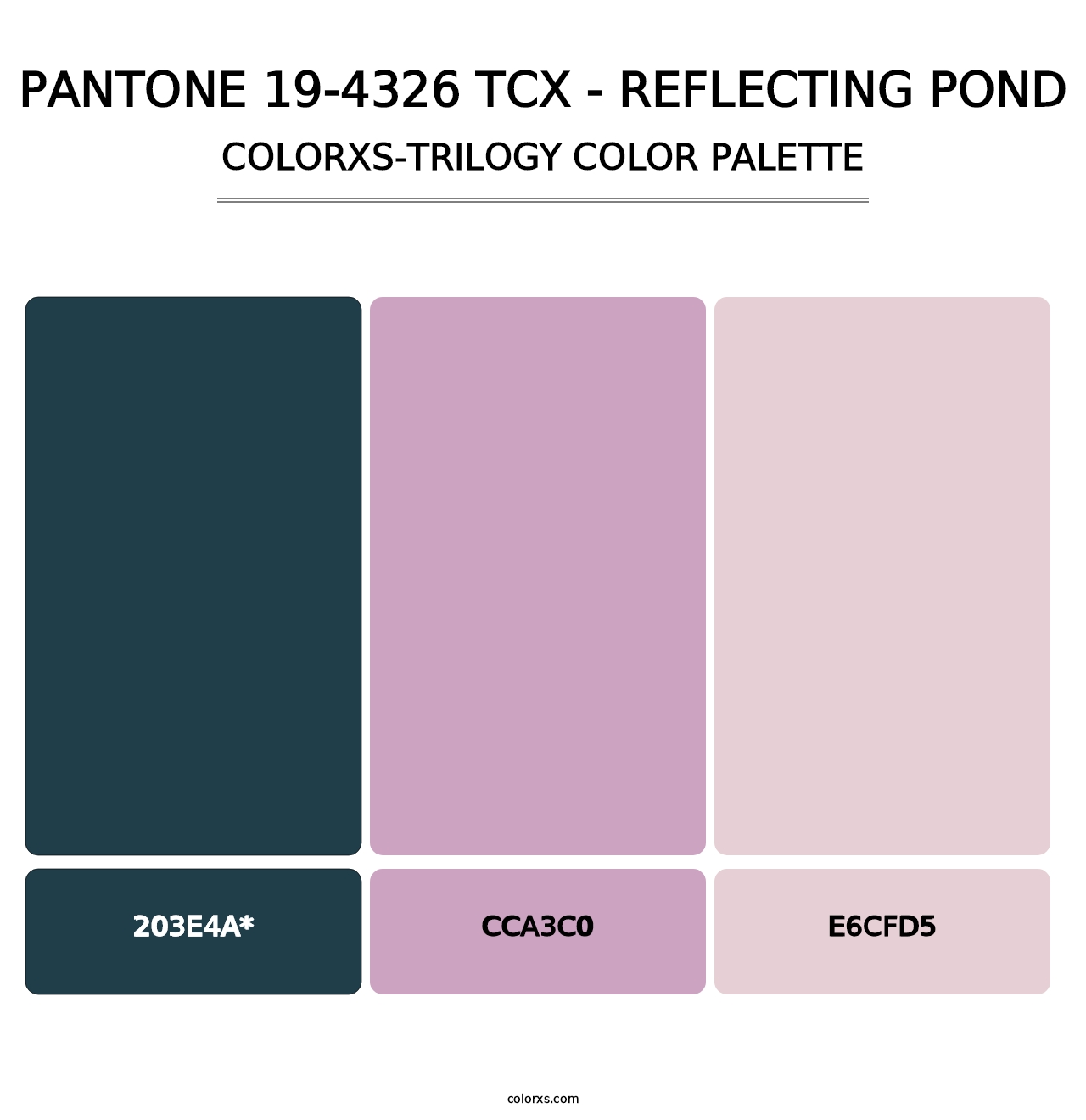 PANTONE 19-4326 TCX - Reflecting Pond - Colorxs Trilogy Palette