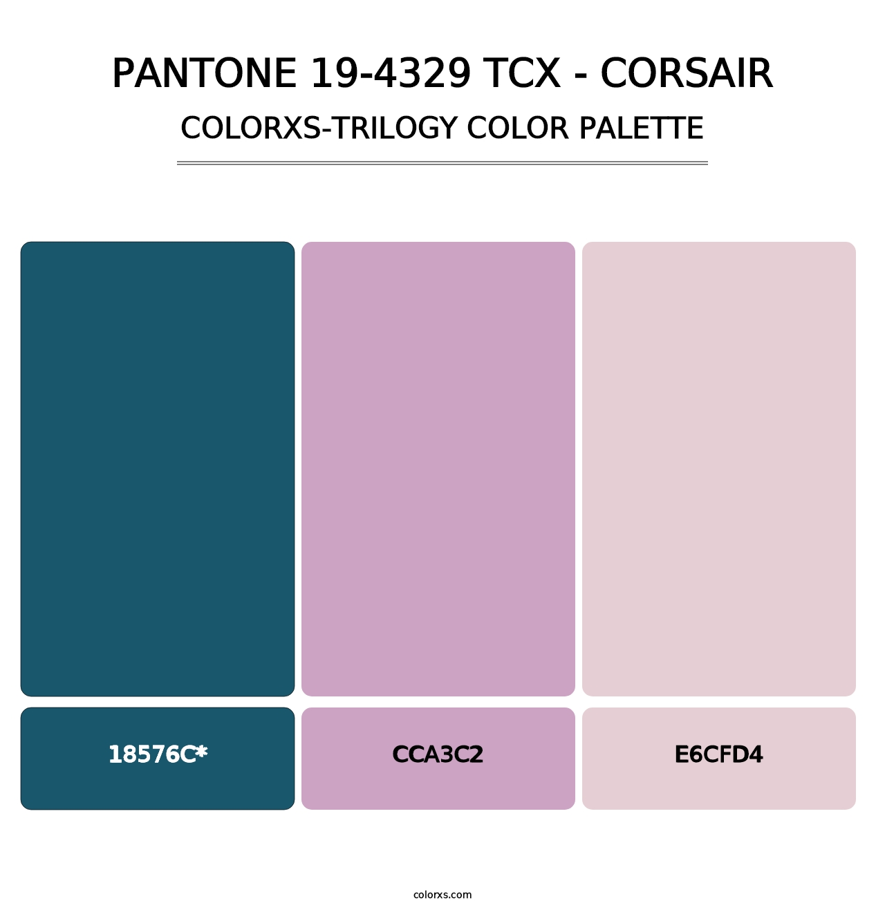 PANTONE 19-4329 TCX - Corsair - Colorxs Trilogy Palette