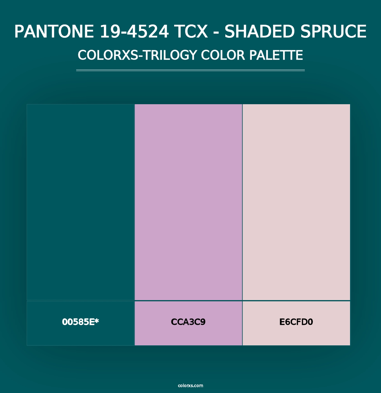 PANTONE 19-4524 TCX - Shaded Spruce - Colorxs Trilogy Palette