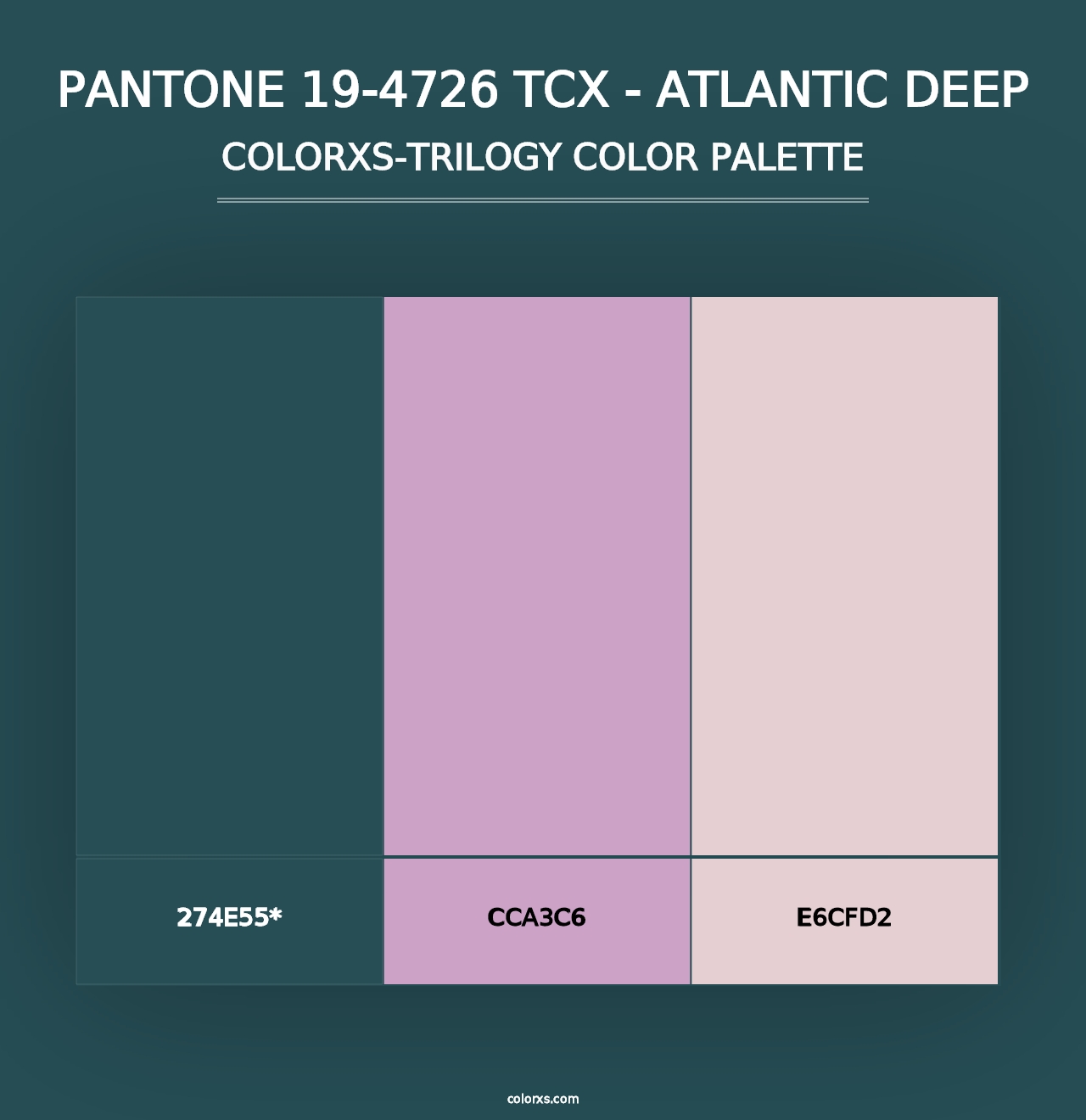 PANTONE 19-4726 TCX - Atlantic Deep - Colorxs Trilogy Palette